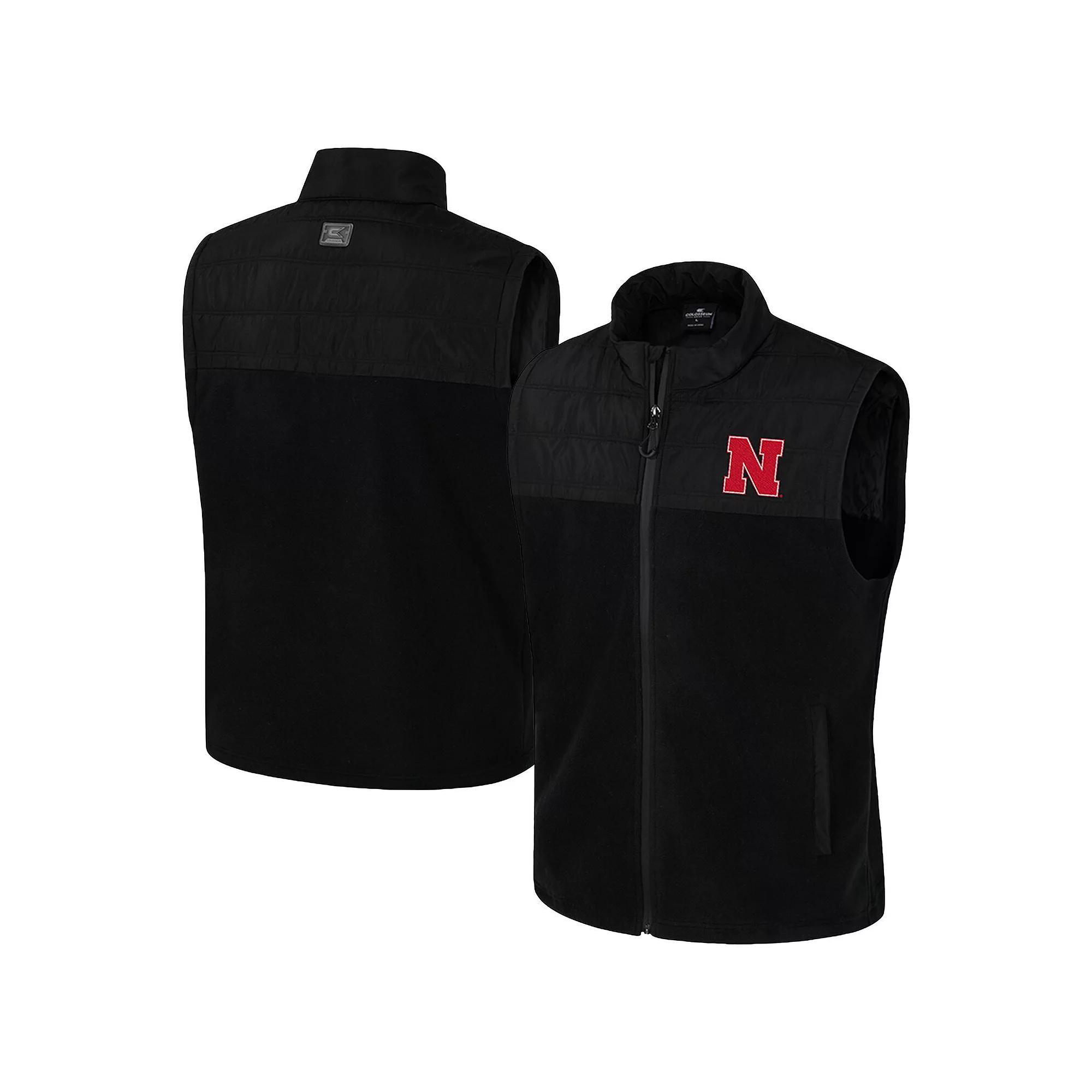 Men's Colosseum  Black TCU Horned Frogs Block The Sun Full-Zip Vest, Size: XL Product Image