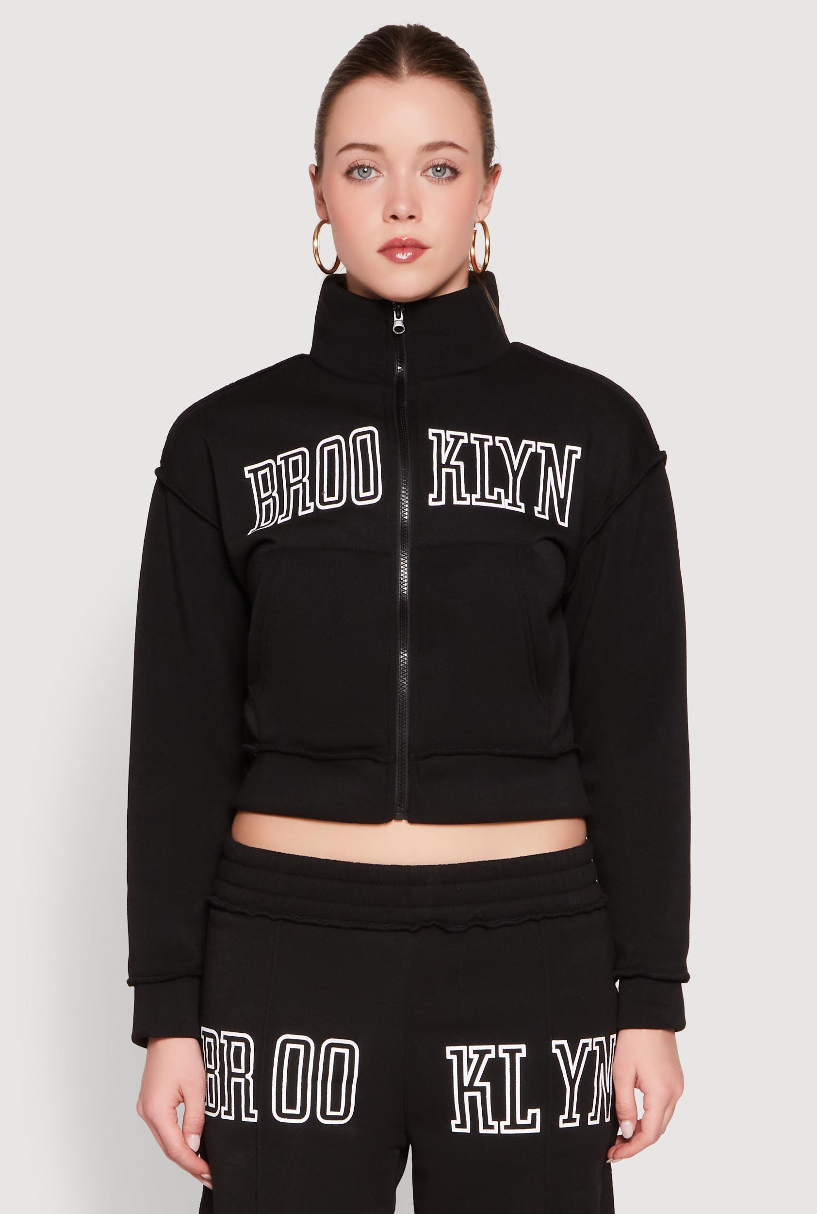 Womens Brooklyn Zip Front Mock Neck Sweatshirt Product Image