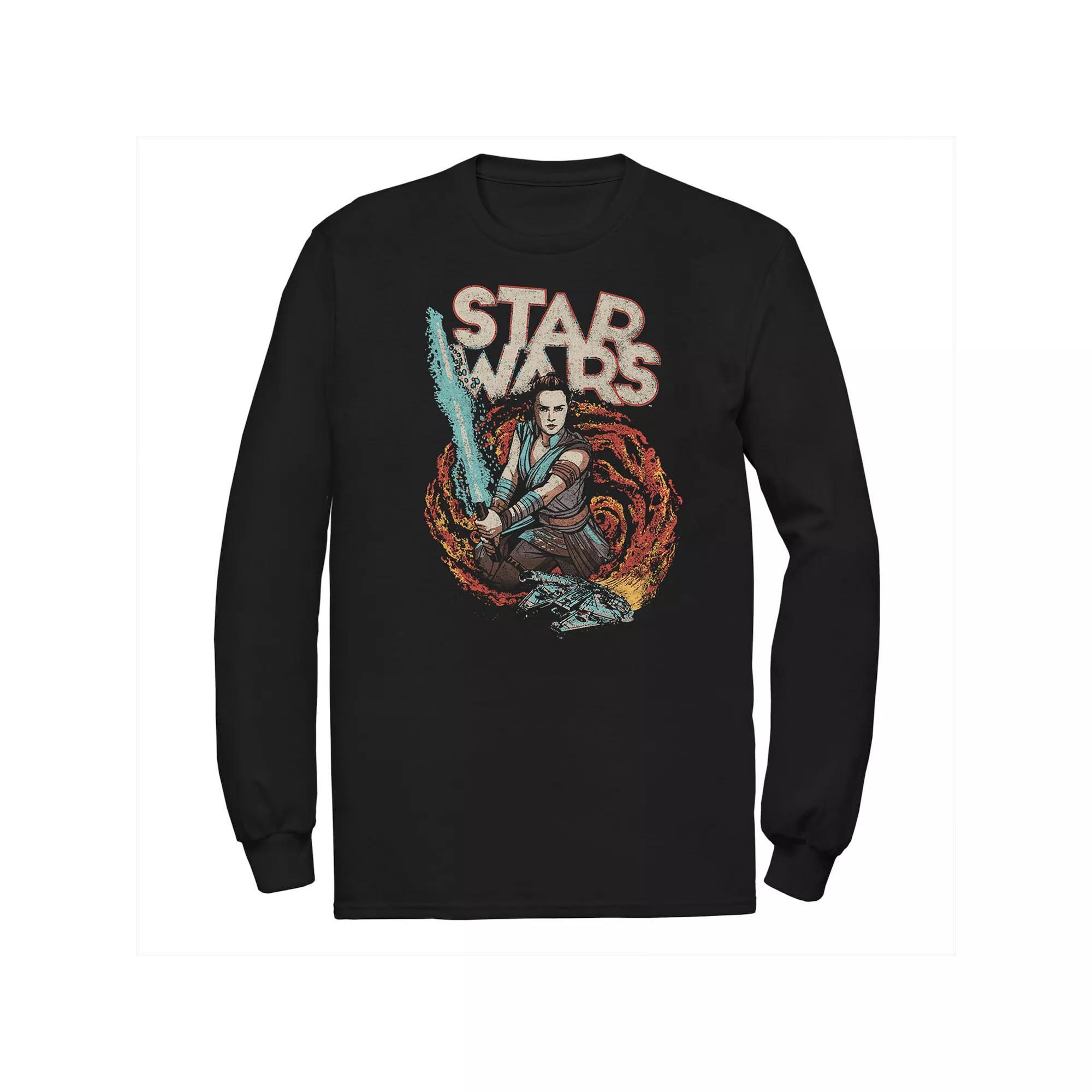 Big & Tall Star Wars Battle Ships Schematic Long Sleeve Tee, Men's, Size: 4XL, Black Product Image