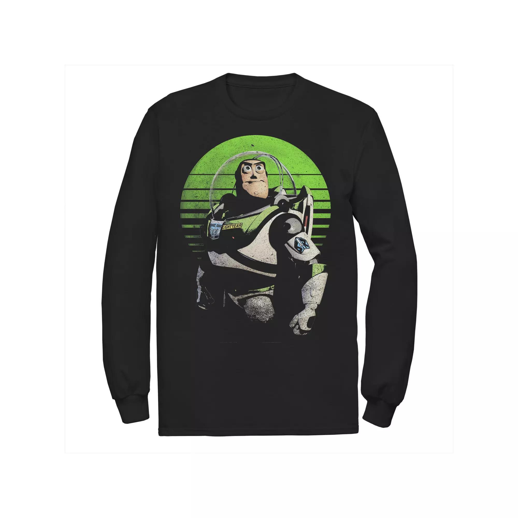 Disney / Pixar's Toy Story Buzz Lightyear Men's Sight On Stars Long Sleeve Tee, Size: Small, Black Product Image