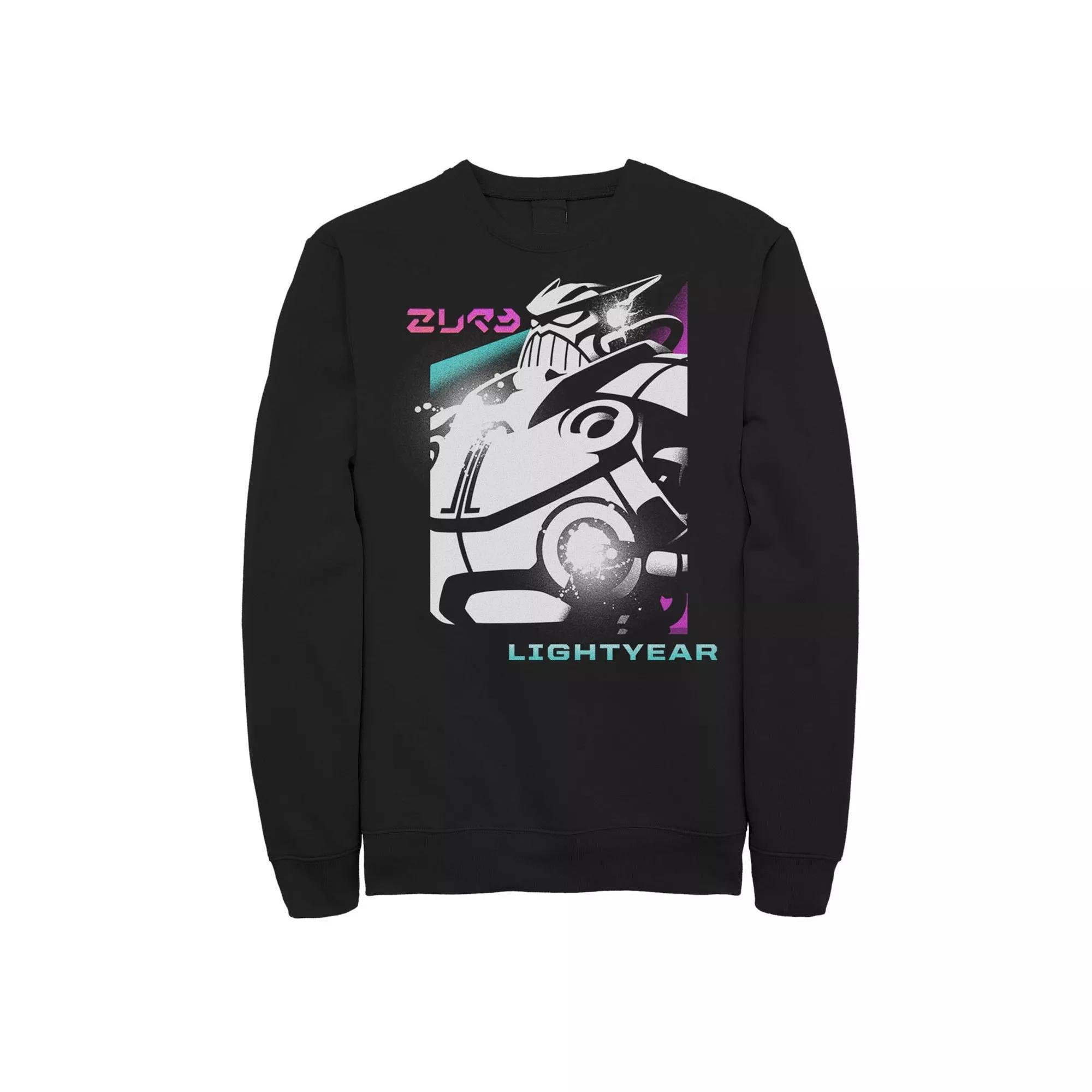 Disney / Pixar's Lightyear Emperor Zurg Men's Graffiti Contrast Sweatshirt, Size: Large, Black Product Image