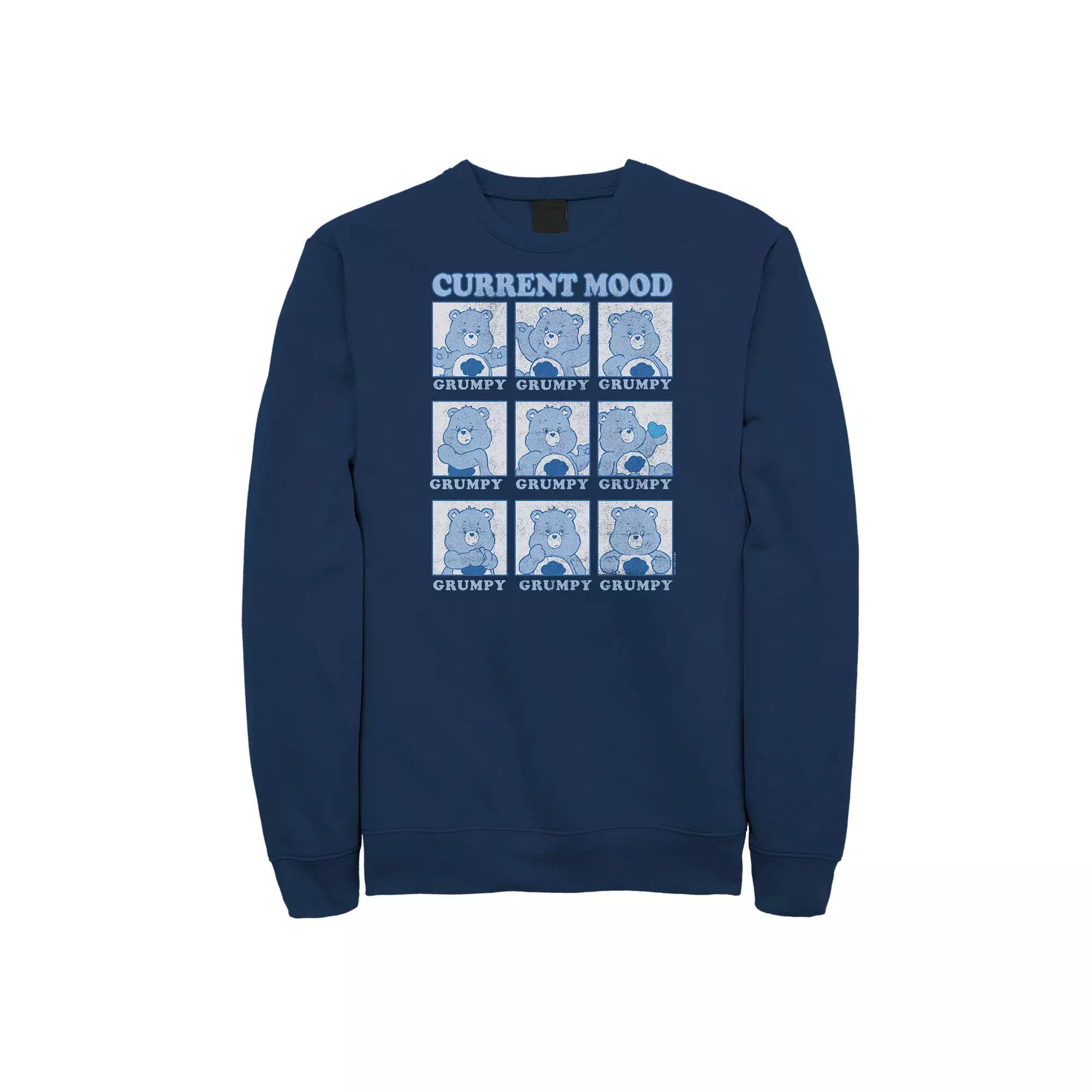 Big & Tall Care Bears Grumpy Mood Boxes Fleece Sweatshirt, Men's, Size: 3XL, Blue Product Image