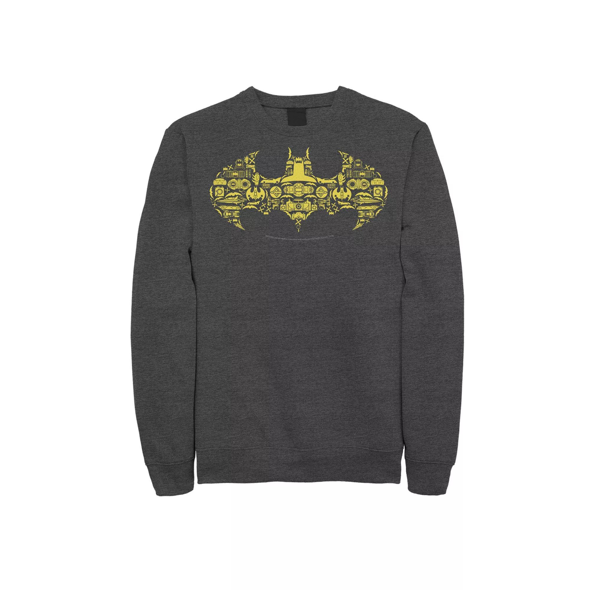 Mens DC Comics Batman Geometric Classic Logo Sweatshirt Blue Product Image