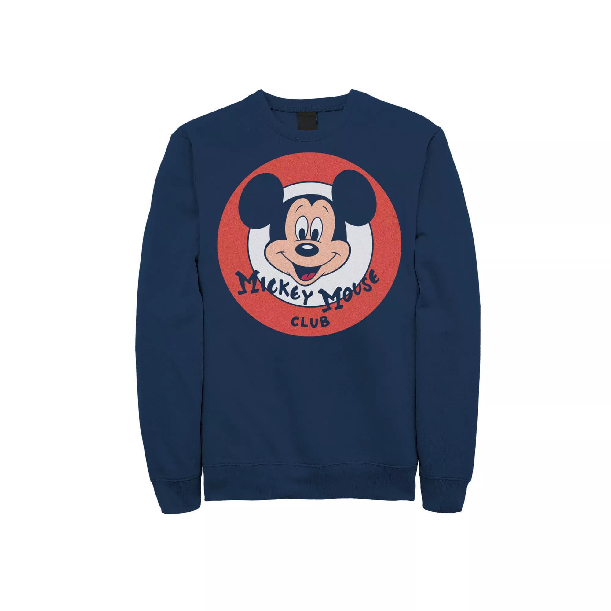 Disney's Mickey Mouse Big & Tall Mickey Mouse Club Head Badge Graphic Fleece, Men's, Size: XL Tall, Blue Product Image