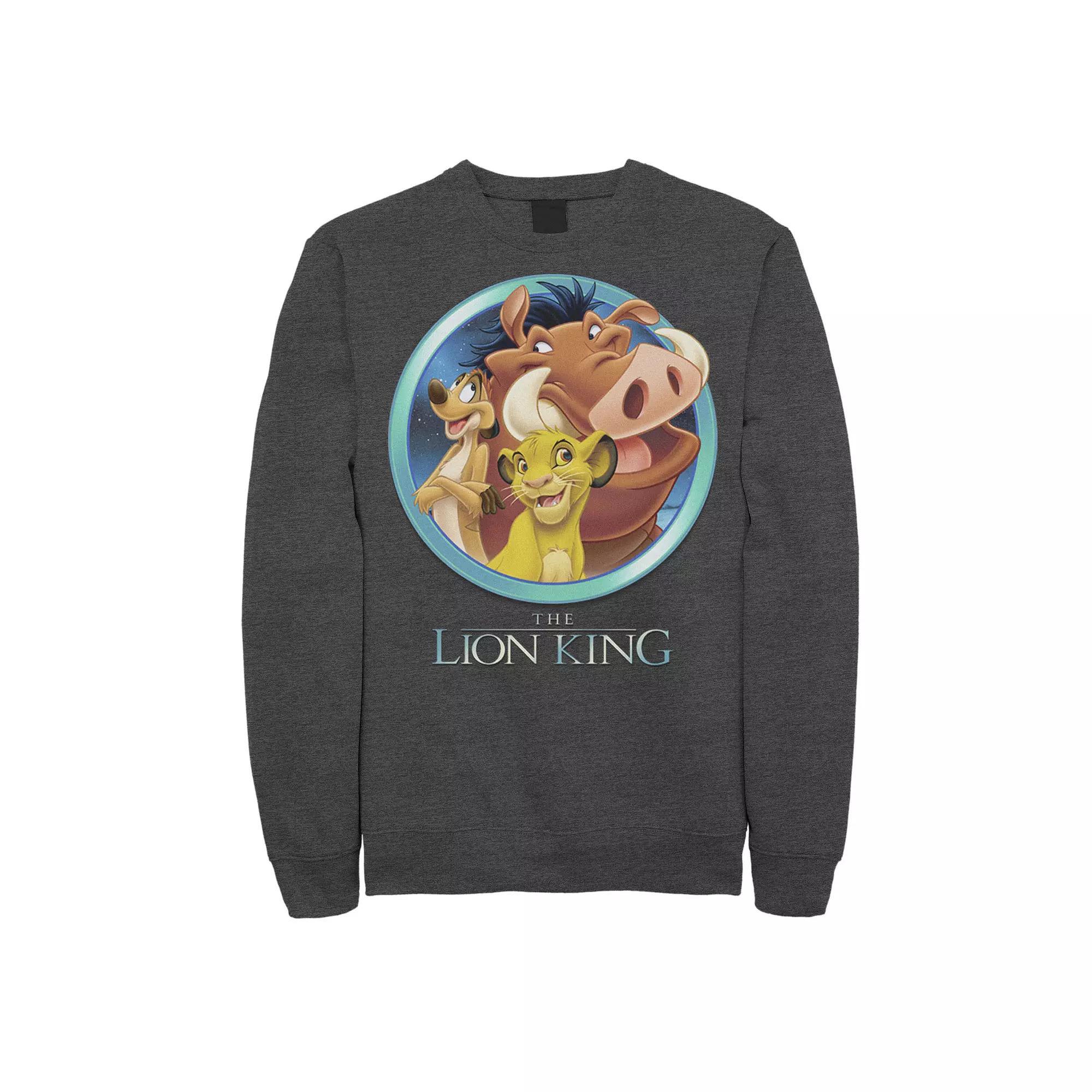 Men's Disney's The Lion King Best Friends Fleece, Size: Large, Grey Heather Product Image