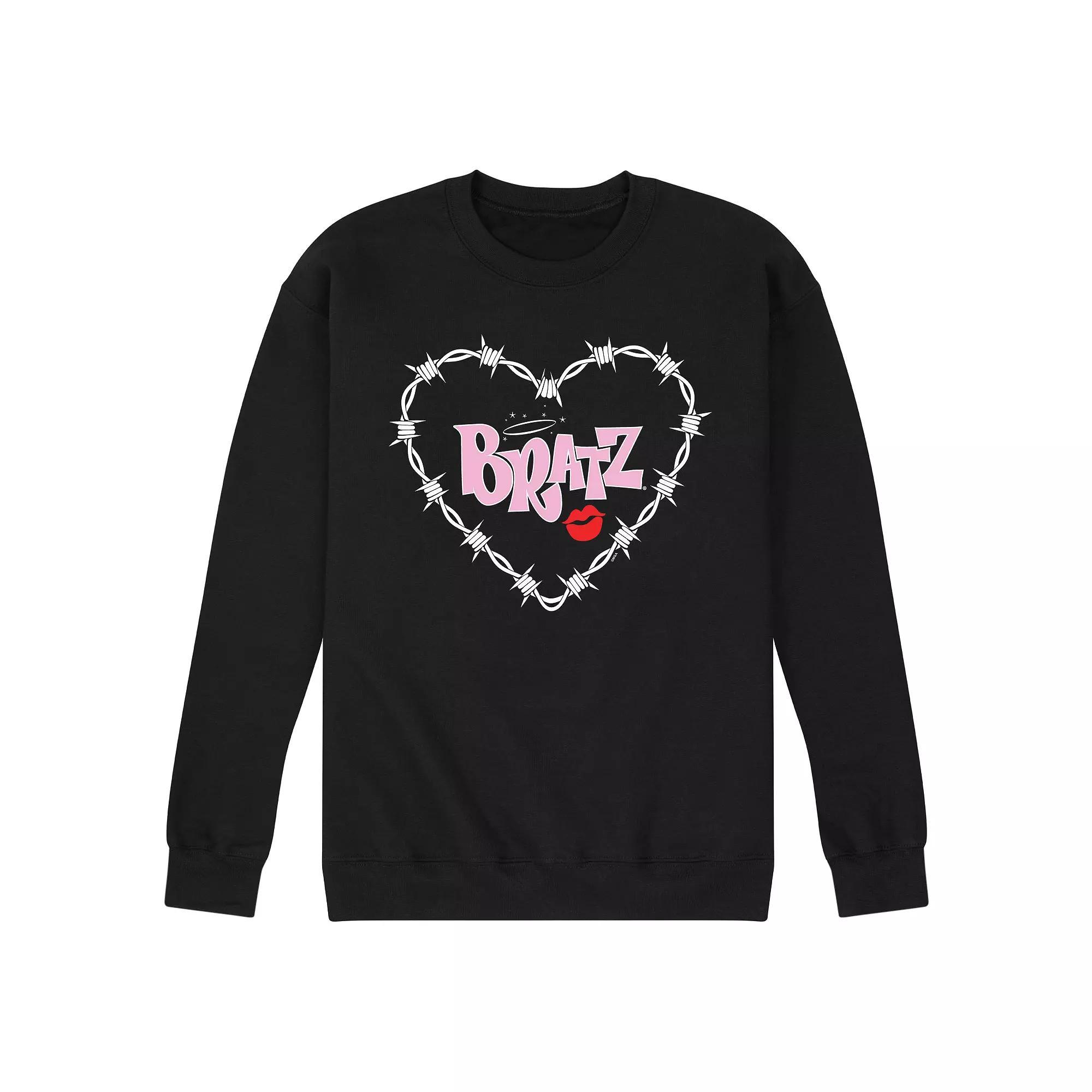 Mens Bratz Barbed Wire Heart Fleece Sweatshirt Product Image