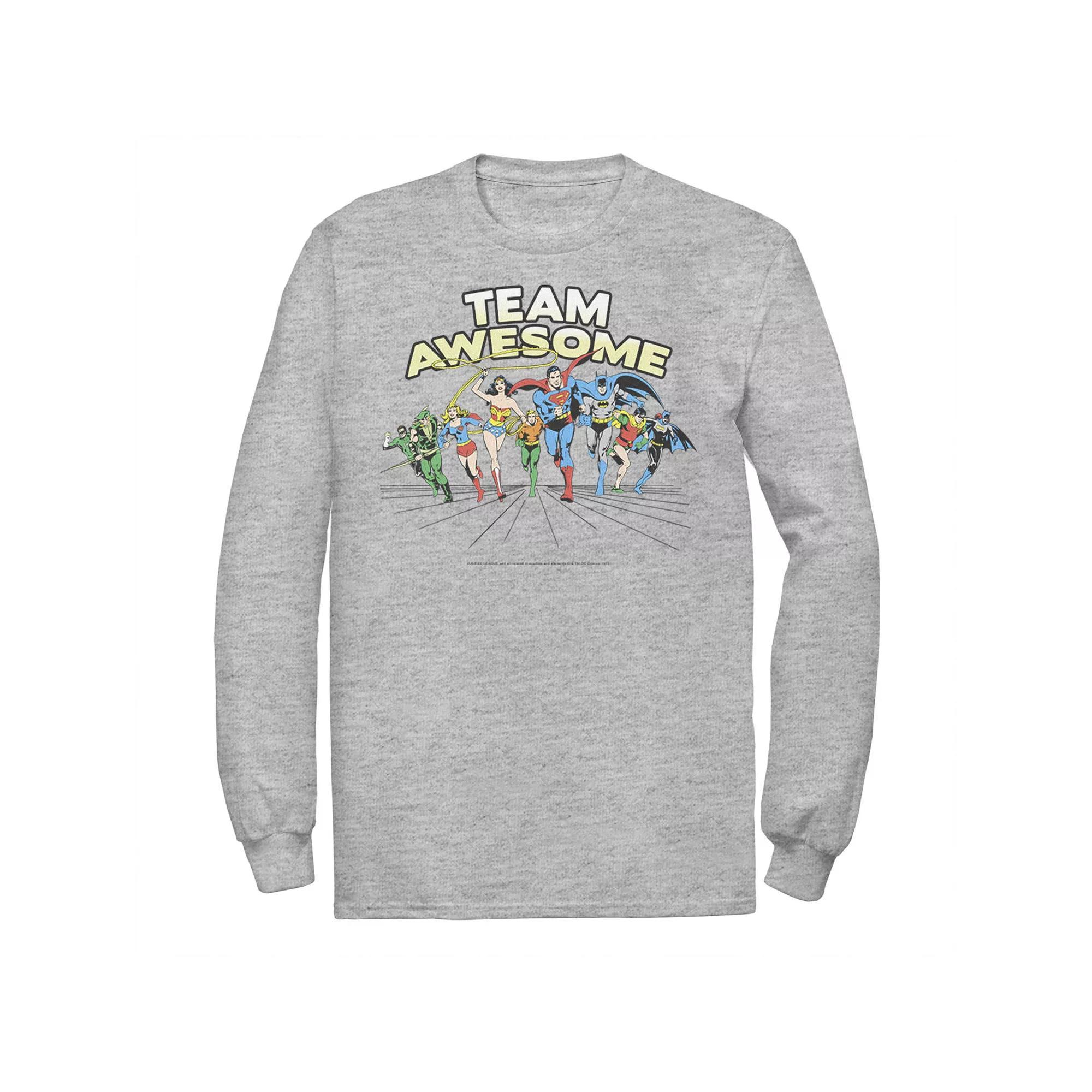 Men's DC Comics Justice League Team Awesome Group Tee, Size: XXL, White Product Image