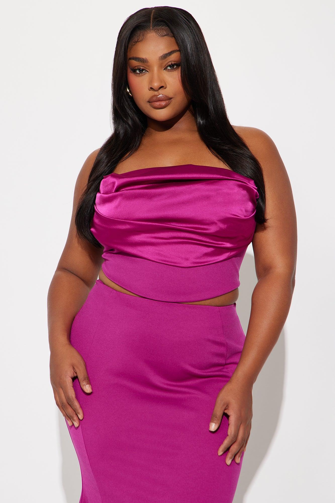 Kiss and Tell Skirt Set - Magenta Product Image