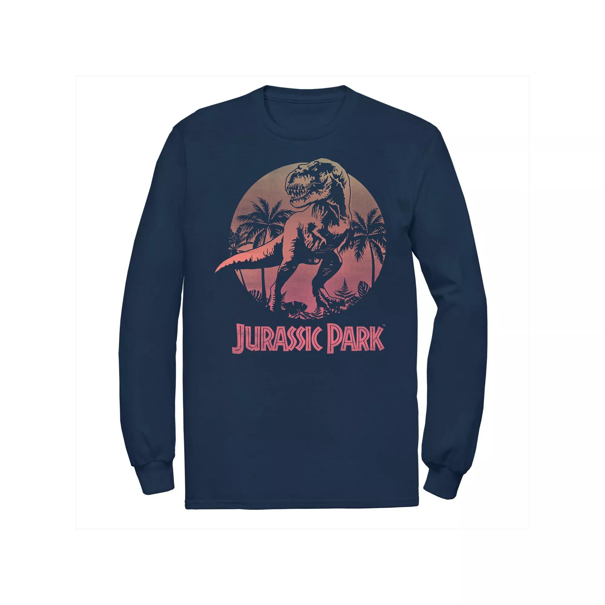 Men's Jurassic Park T-Rex Gradient Sunset Tee, Size: 3XL, Blue Product Image