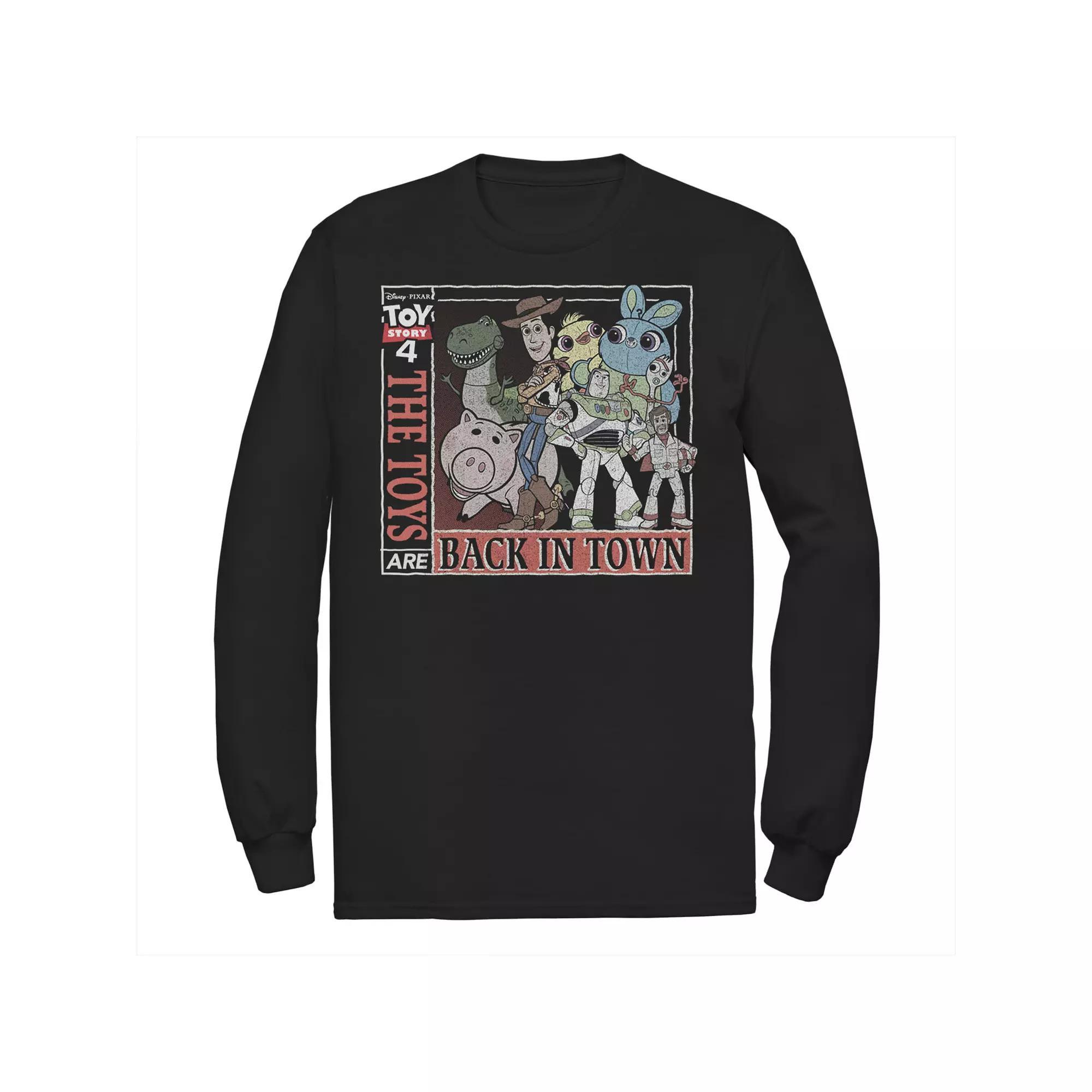 Disney / Pixar's Toy Story 4 Men's Toys Are Back In Town Long Sleeve Tee, Size: Large, Black Product Image