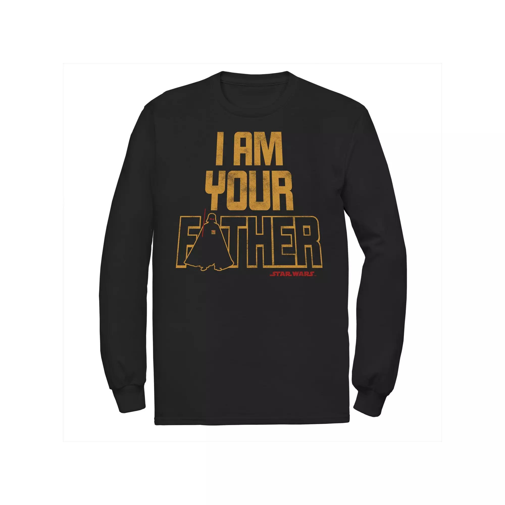 Mens Star Wars Vader I Am Your Father Silhouette Long Sleeve Tee Product Image