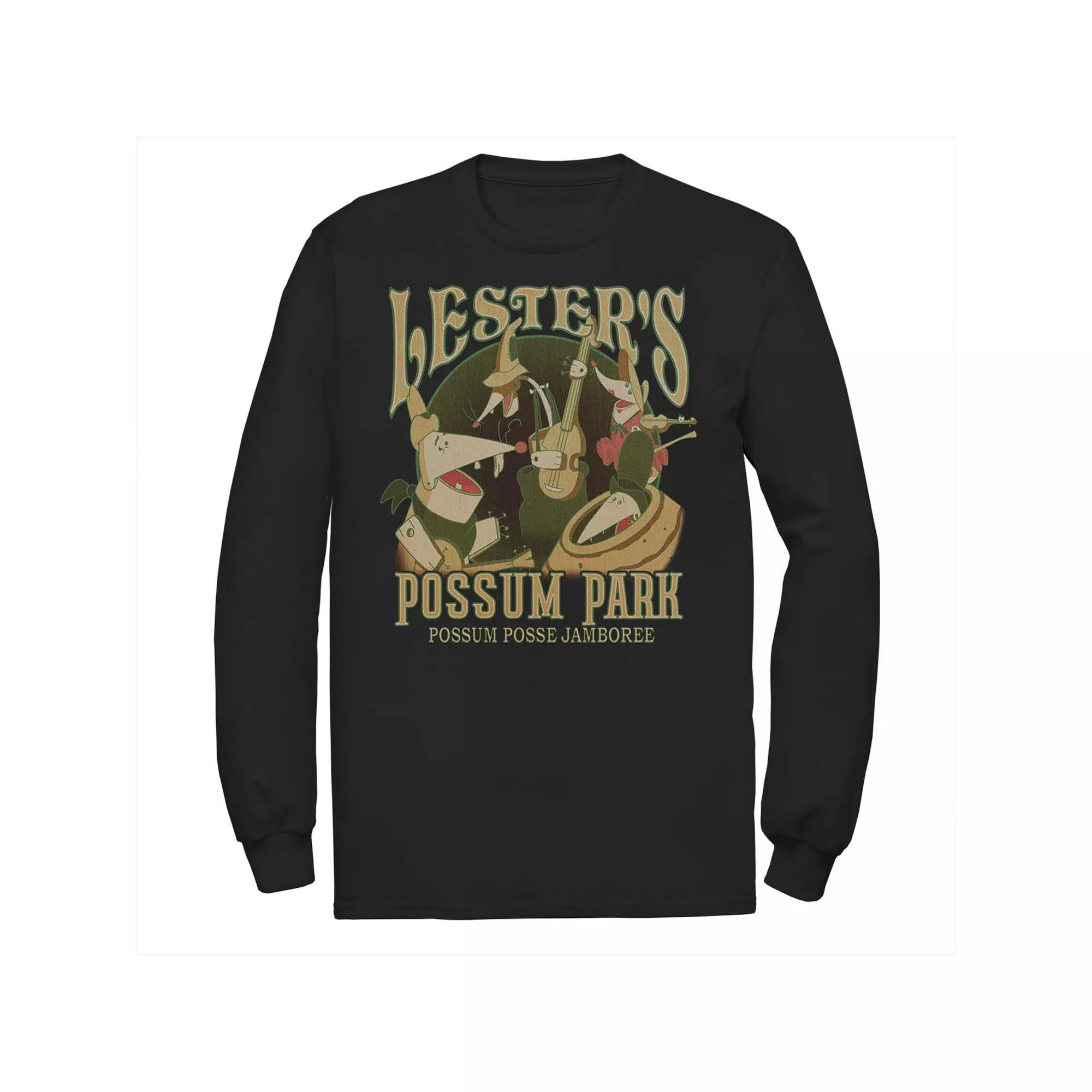 Disney's A Goofy Movie Lester's Possum Park Men's Tee, Size: Small, Black Product Image