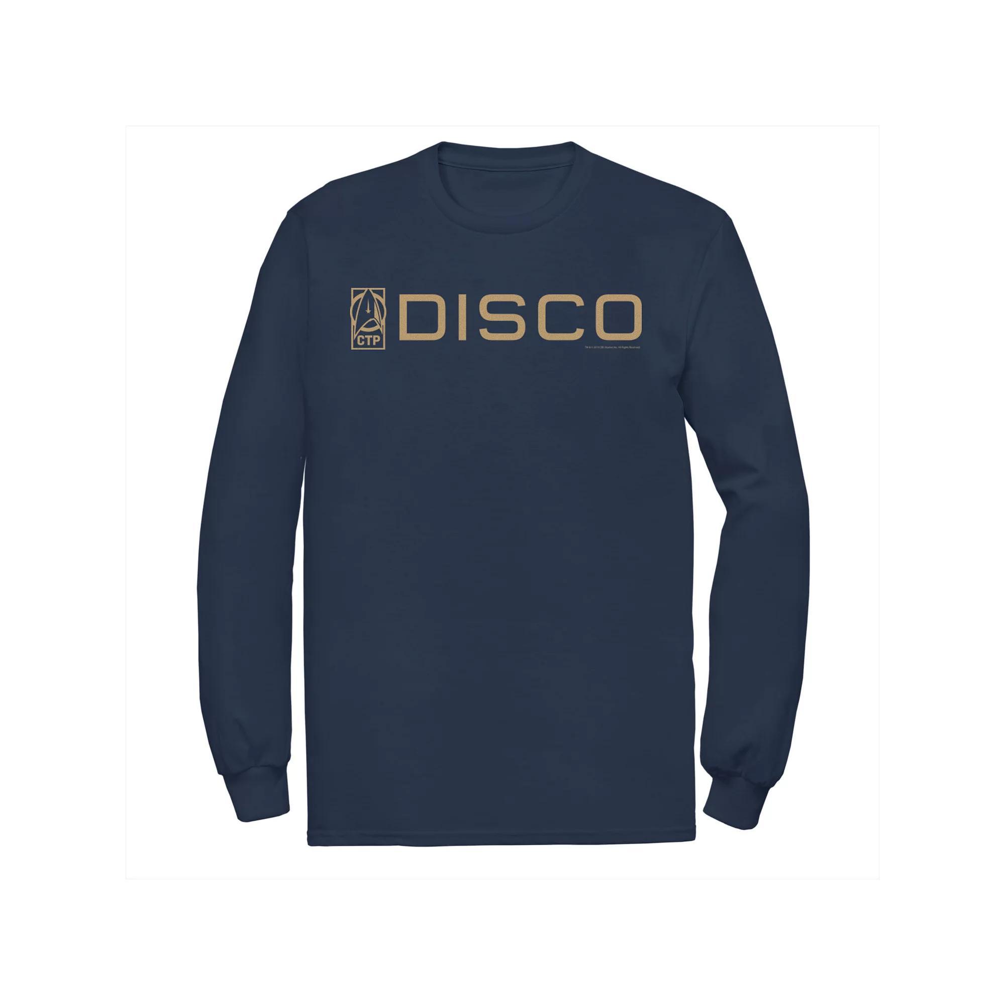 Men's Star Trek Discovery Disco Long Sleeve Tee, Size: Large, Blue Product Image