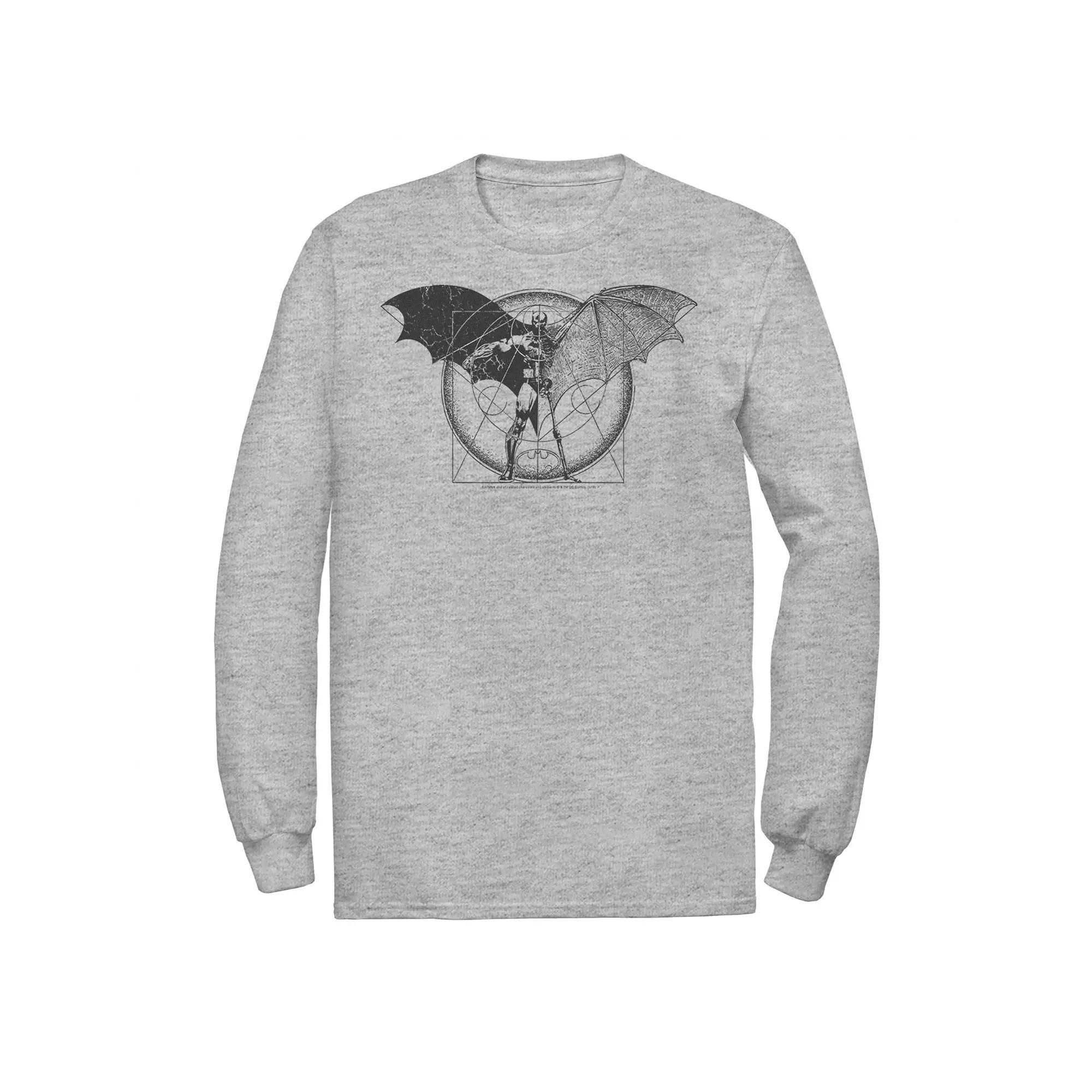 Men's DC Comics Batman Half Skeleton Sketched Poster Tee, Size: Large, White Product Image