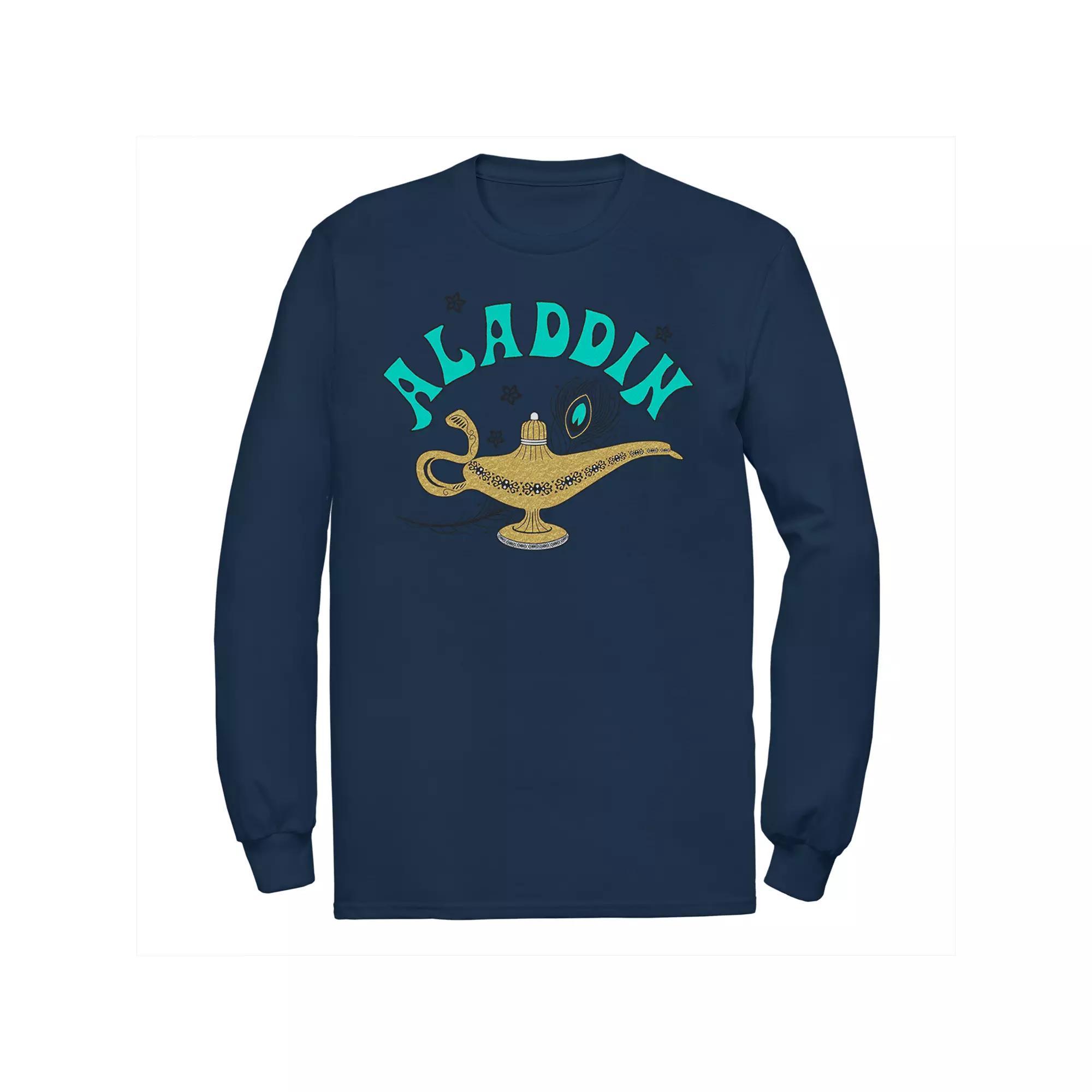 Disney's Aladdin Men's Magic Lamp Long Sleeve Graphic Tee, Size: Large, Blue Product Image