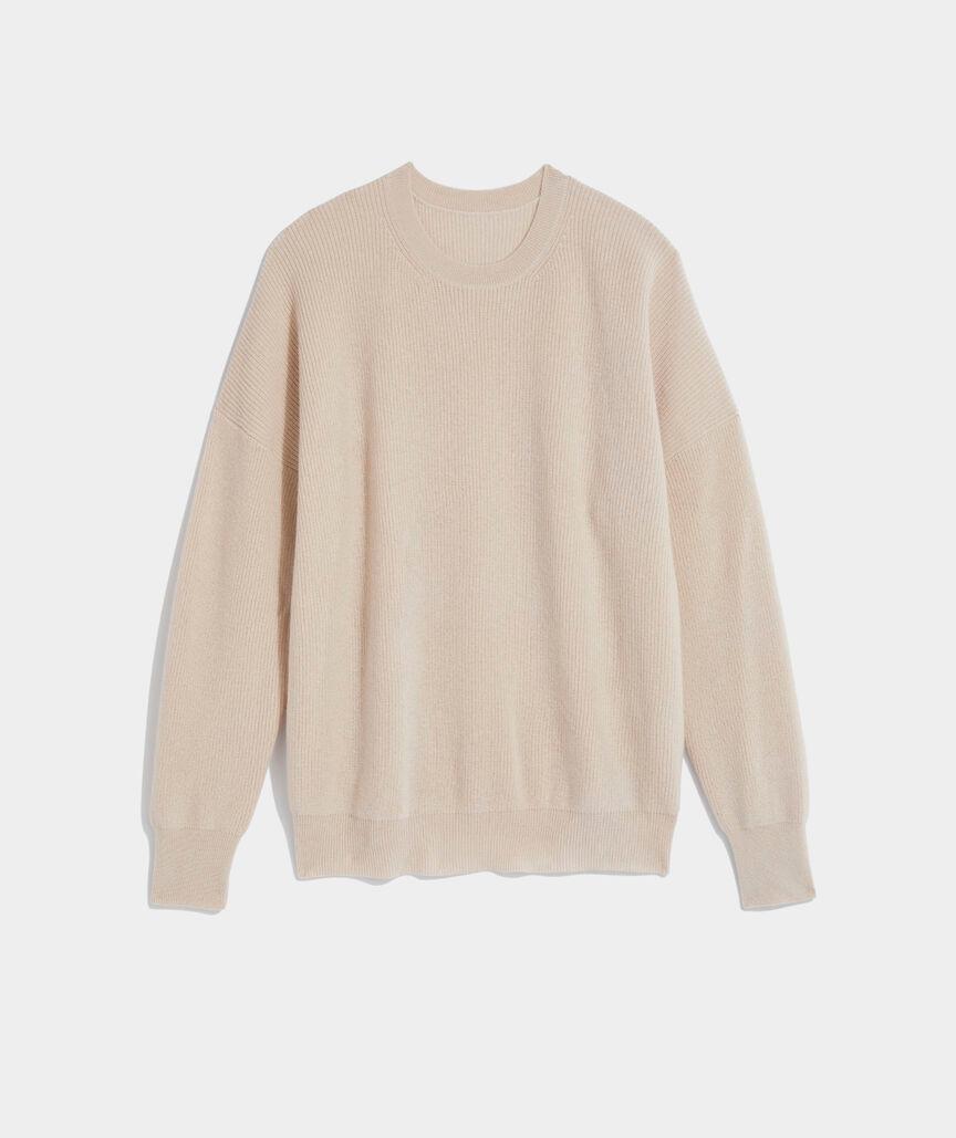 Oversized Ribbed Luxe Crewneck Sweater Product Image