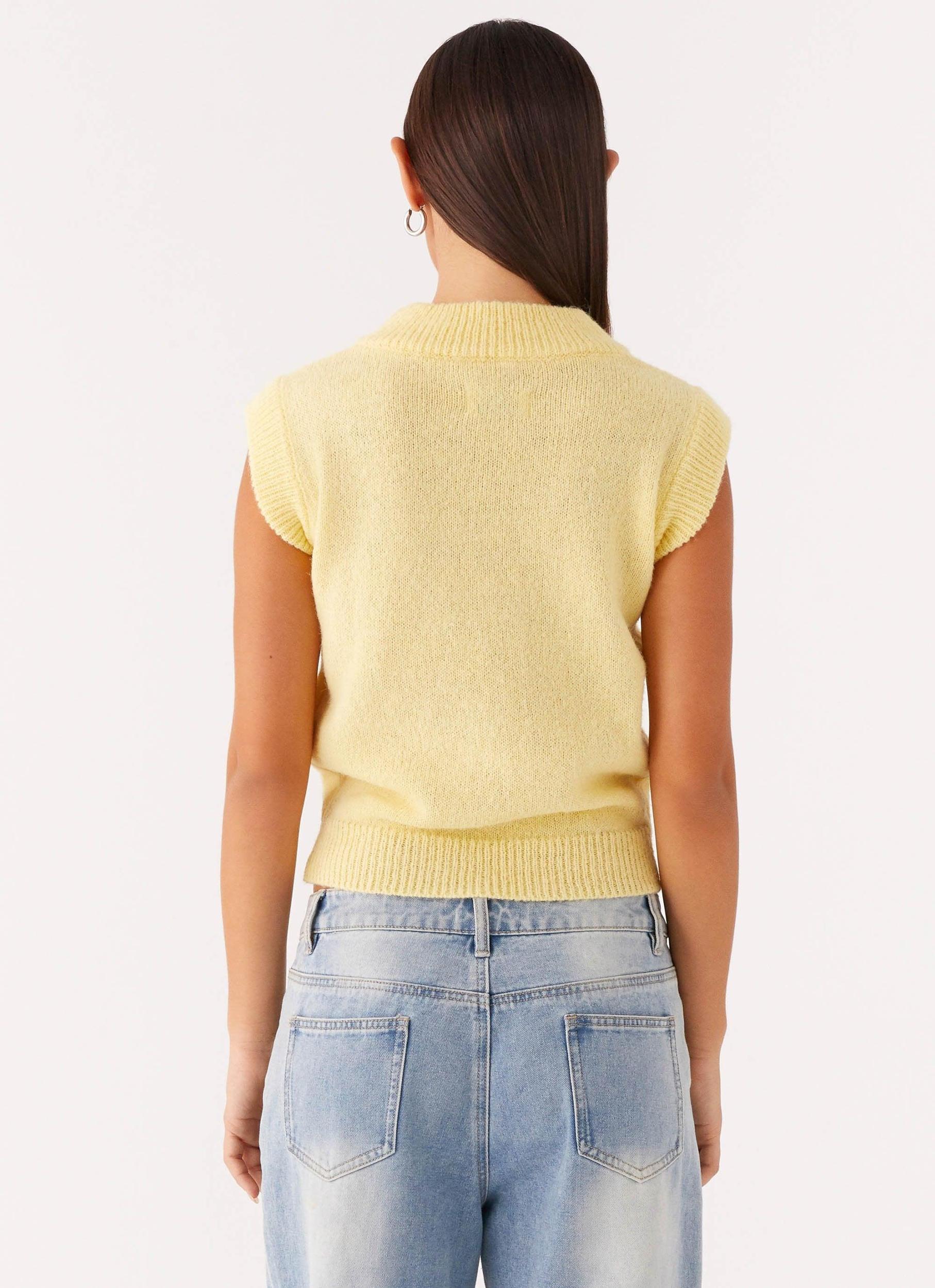 Melissa Knitted Vest - Yellow Product Image