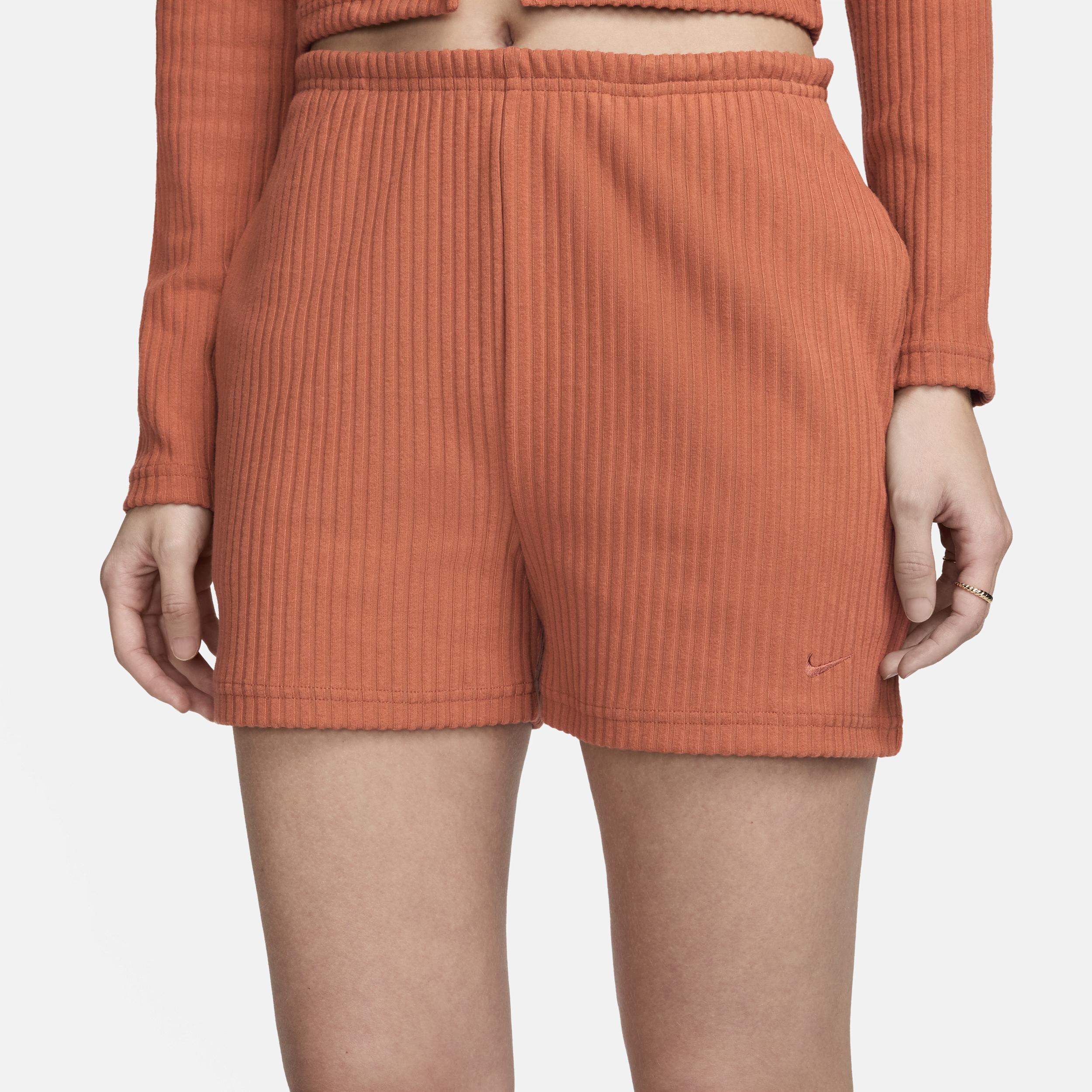 Womens Nike Sportswear Chill Rib High-Waisted Slim 3 Shorts Product Image