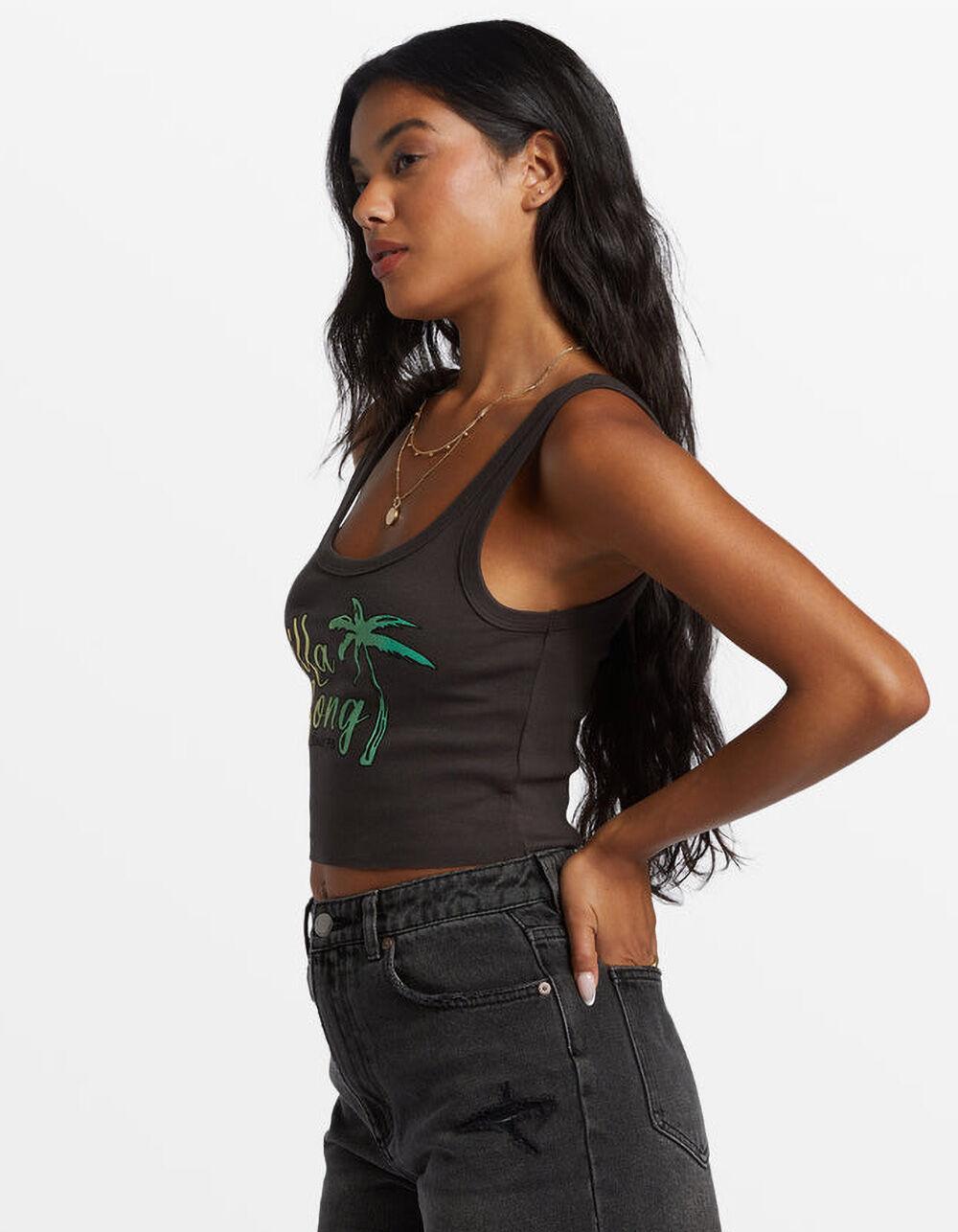 BILLABONG Fresh Squeezed Womens Crop Tank Top - OFF-BLACK Product Image