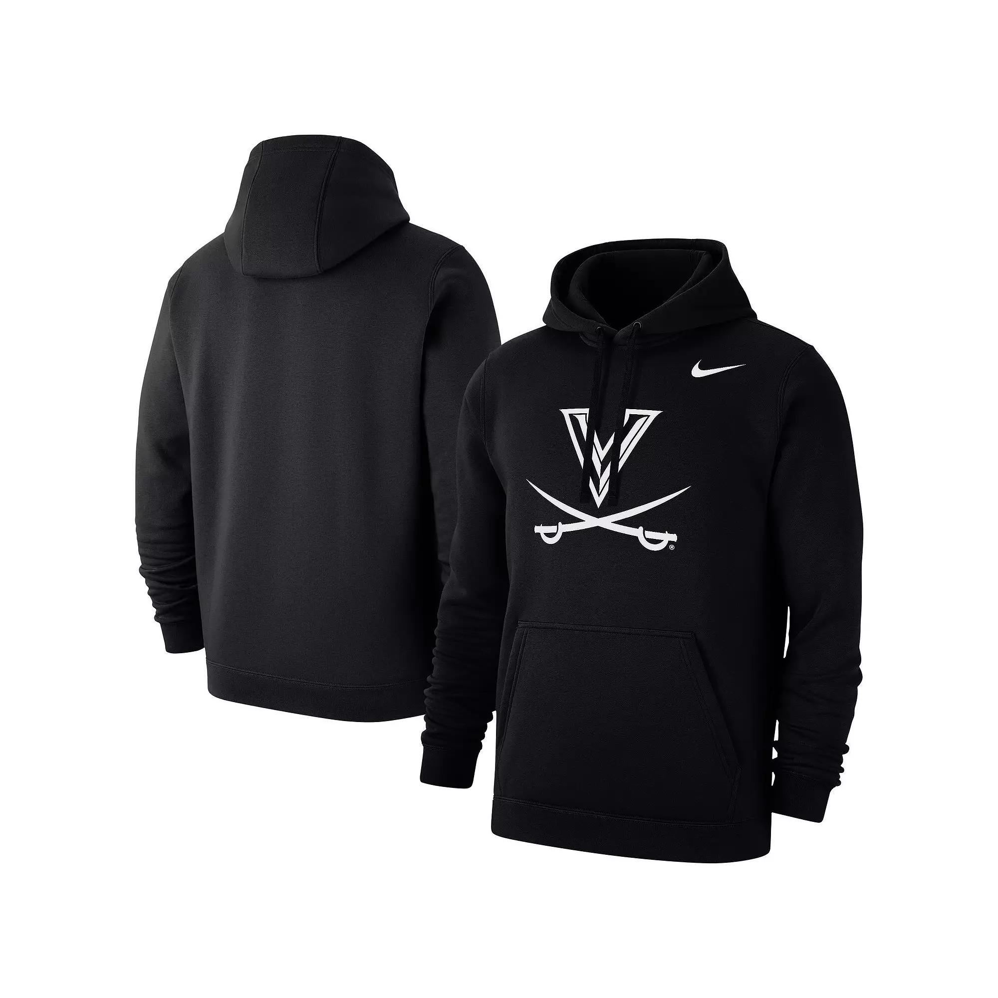 Men's Nike Black Virginia Cavaliers Primary Club Fleece Pullover Hoodie, Size: XL Product Image