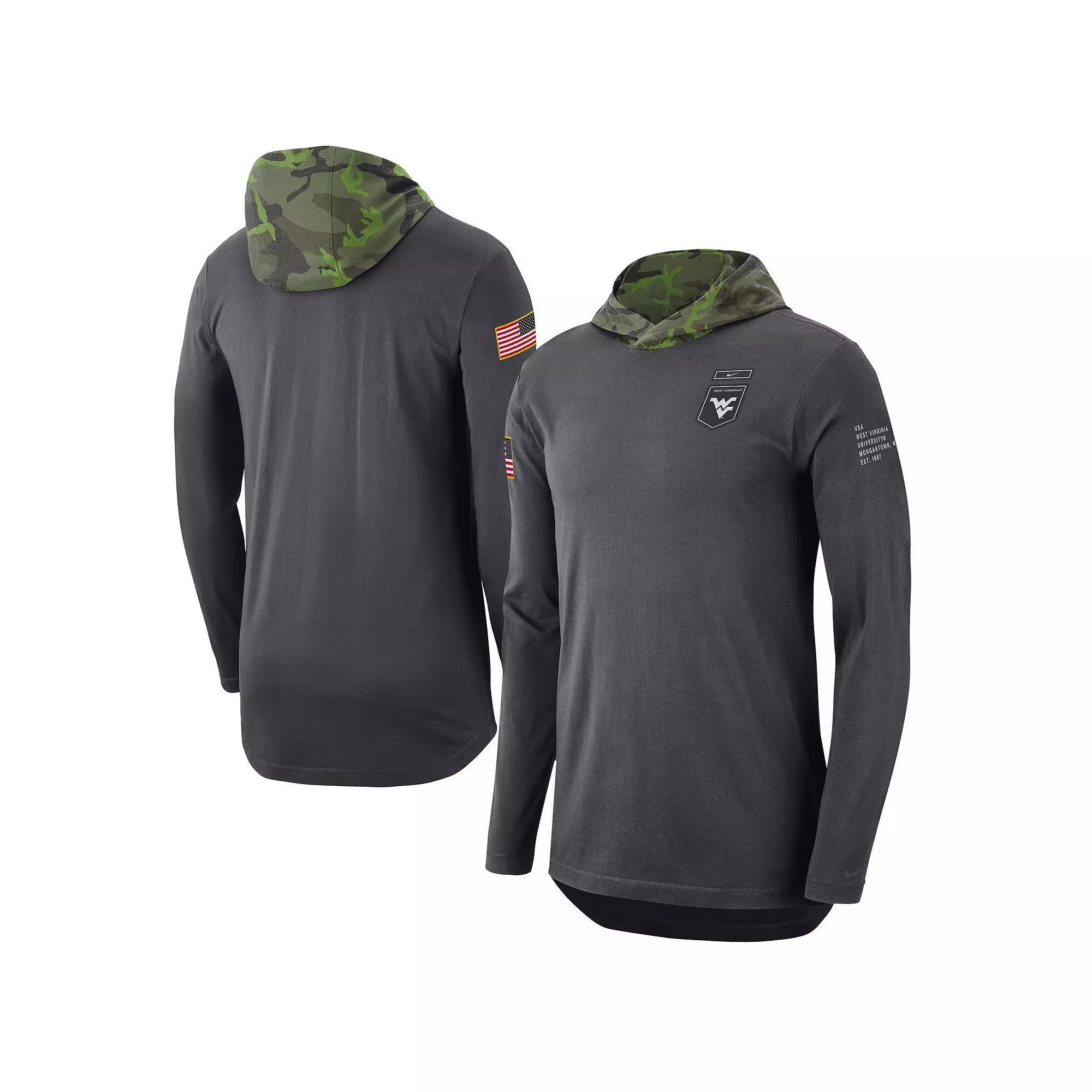 Mens Nike Anthracite Ohio State Buckeyes Military Long Sleeve Hoodie T-Shirt Product Image