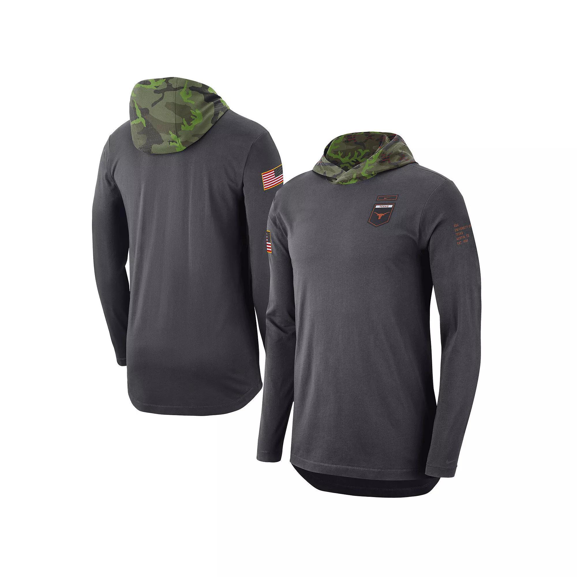 Mens Nike Anthracite Ohio State Buckeyes Military Long Sleeve Hoodie T-Shirt Product Image