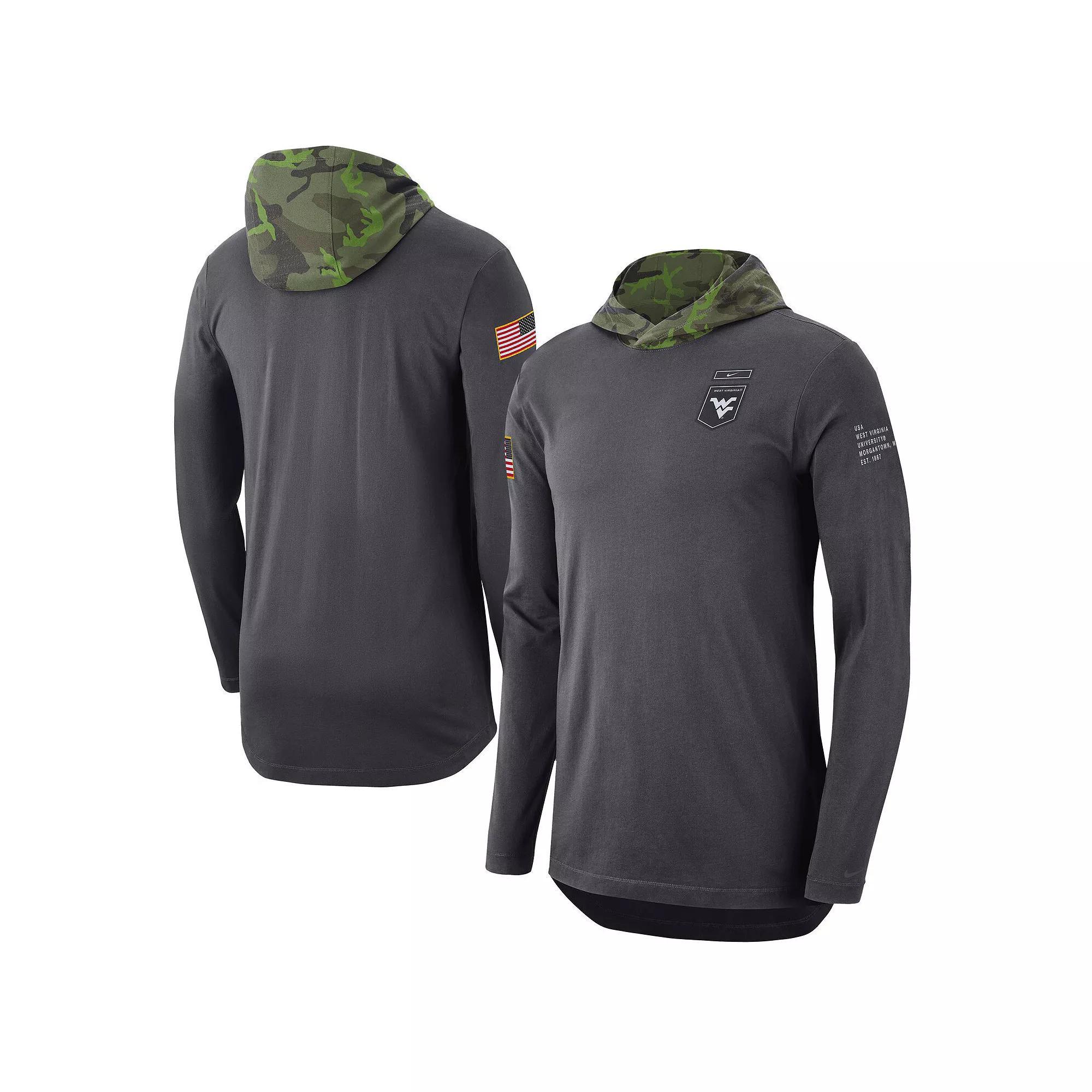 Mens Nike Anthracite Ohio State Buckeyes Military Long Sleeve Hoodie T-Shirt Product Image