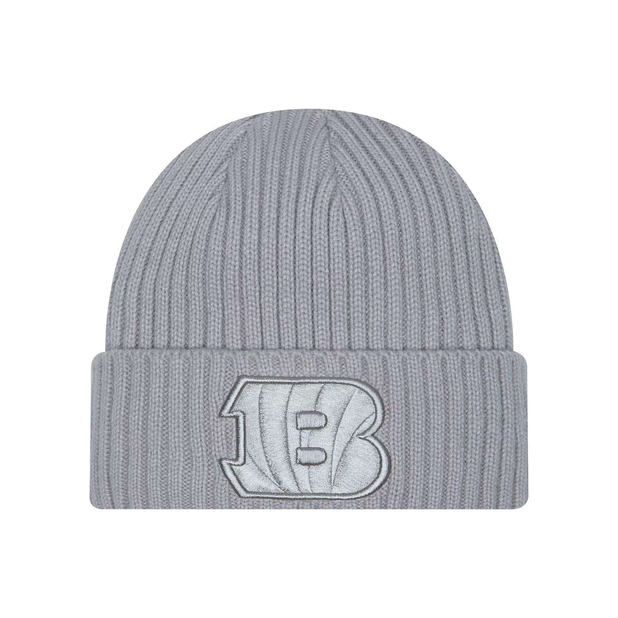 Mens New Era Gray Cincinnati Bengals Color Pack Cuffed Knit Hat Product Image