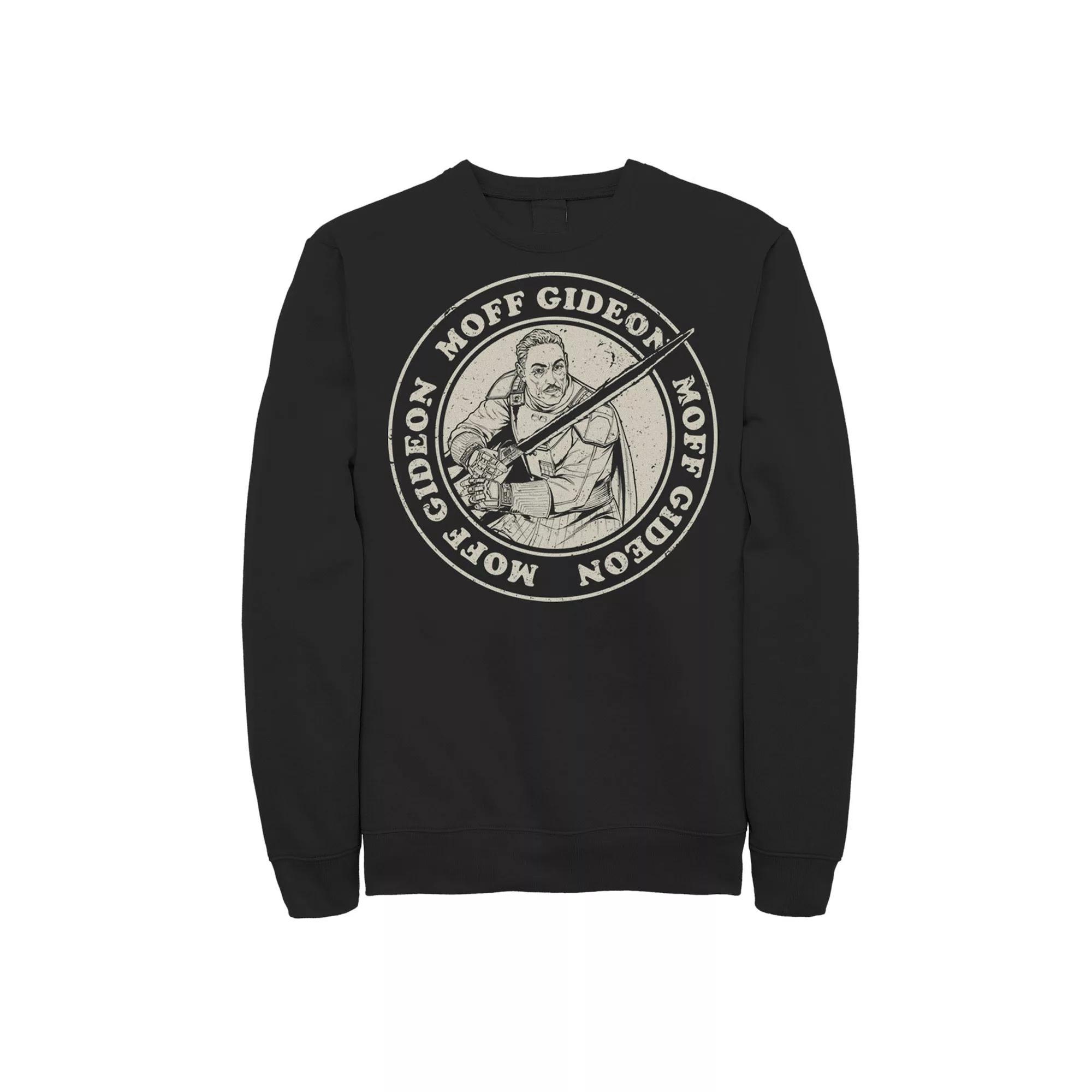 Men's Star Wars The Mandalorian Moff Gideion Badge Stamp Sweatshirt, Size: Small, Black Product Image