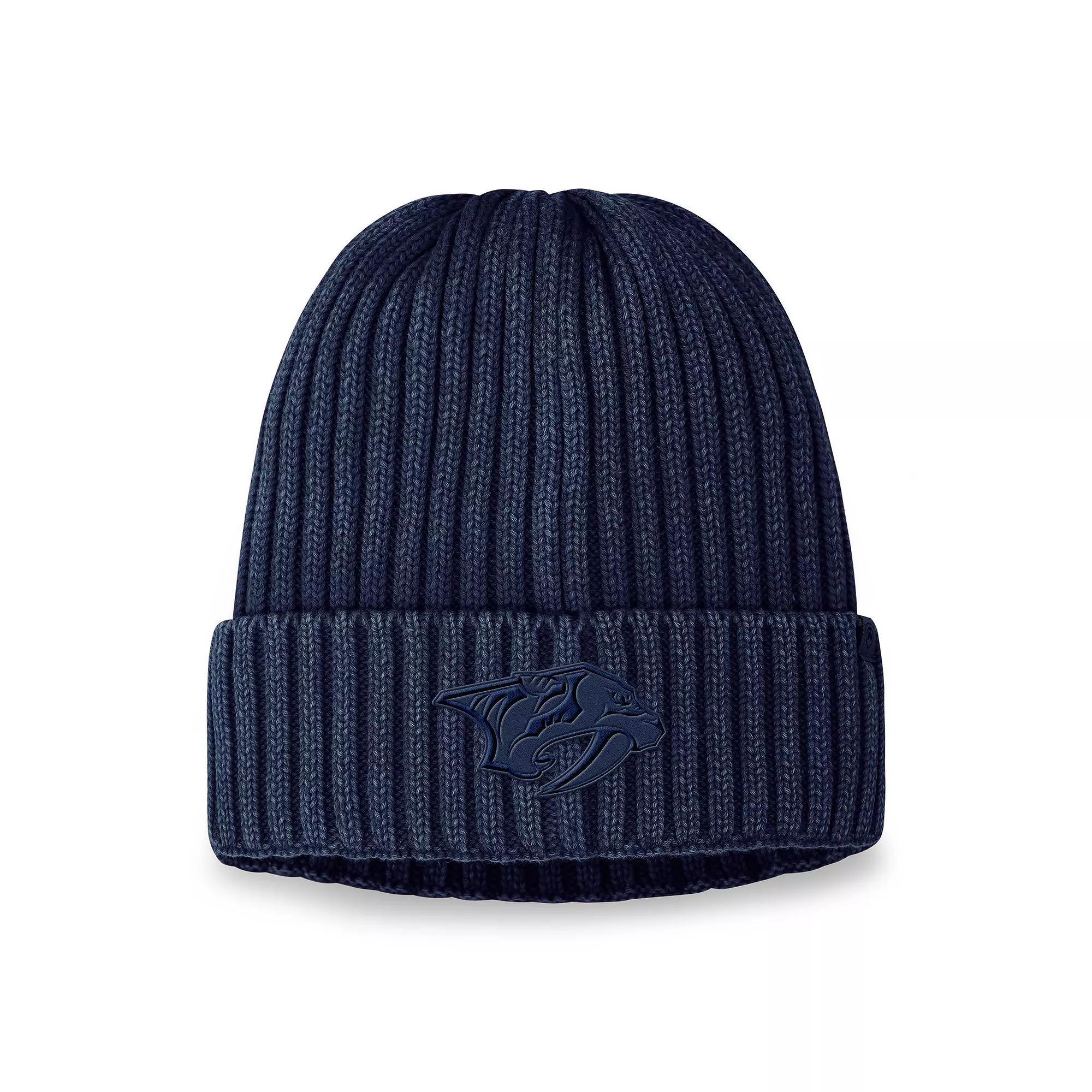Men's Fanatics Navy Nashville Predators Authentic Pro Road Tonal Knit Hat, Pdt Blue Product Image