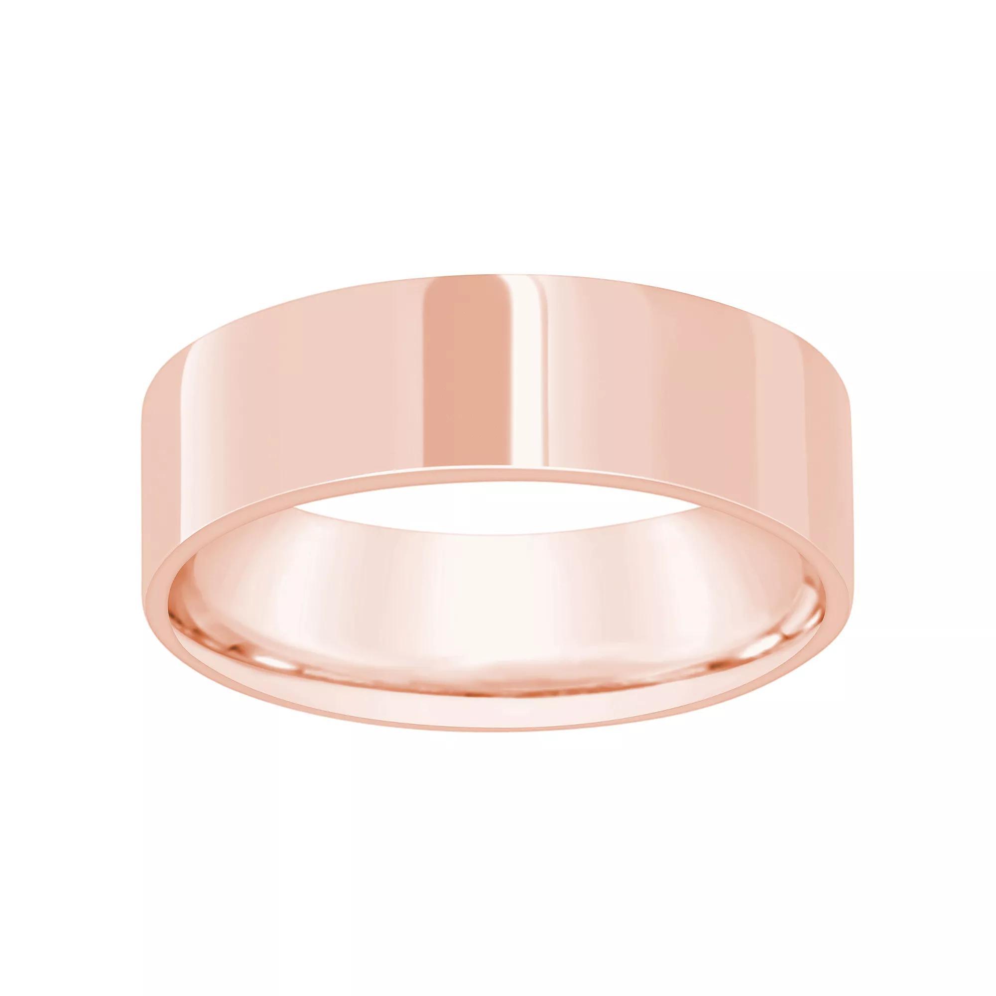 Alyson Layne 18k Gold Flat Comfort Fit Wedding Band, Womens Product Image