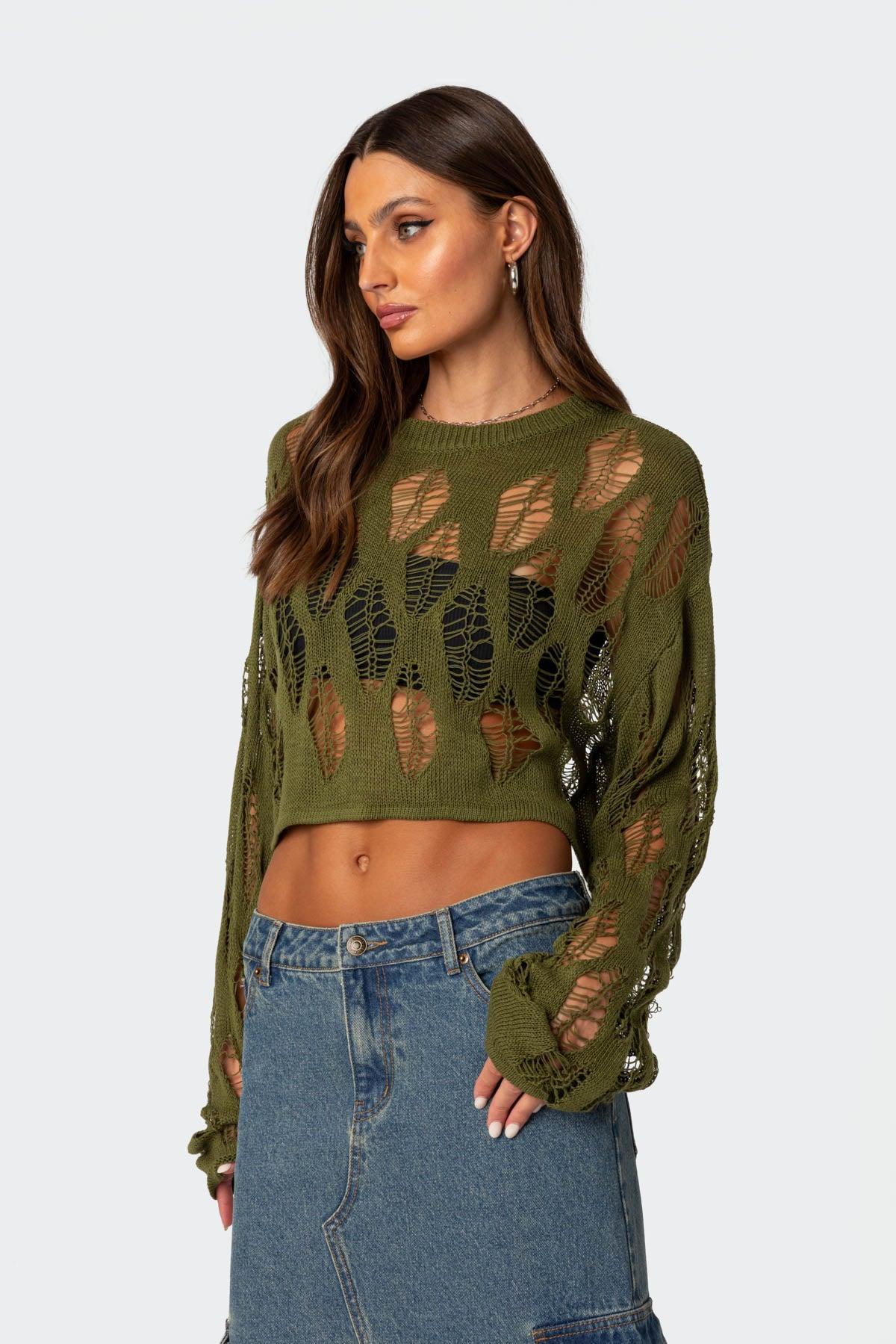 Clover Distressed Sweater Product Image