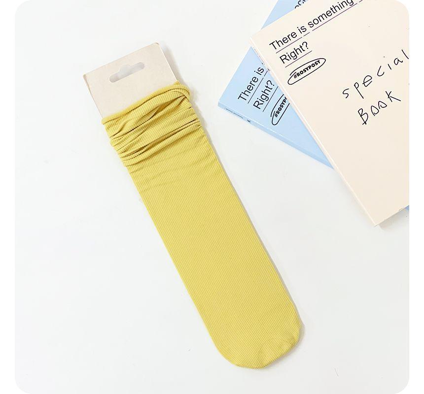 Plain Ribbed Shirred Socks Product Image