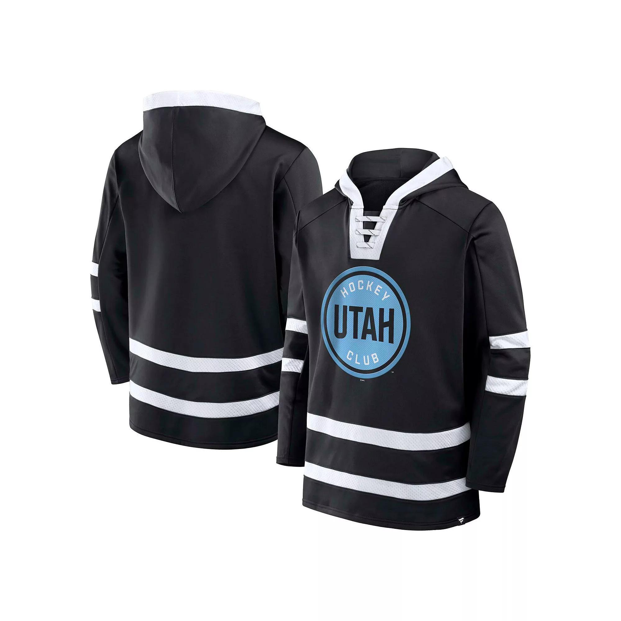 Men's Fanatics Black Utah Hockey Club Inside Line Pullover Hoodie, Size: Large, Ute Black Product Image