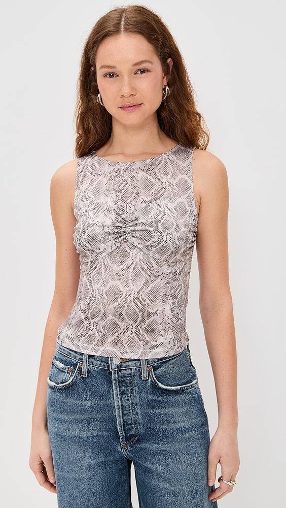 Good American Slinky Jersey Ruched Tank Top | Shopbop Product Image