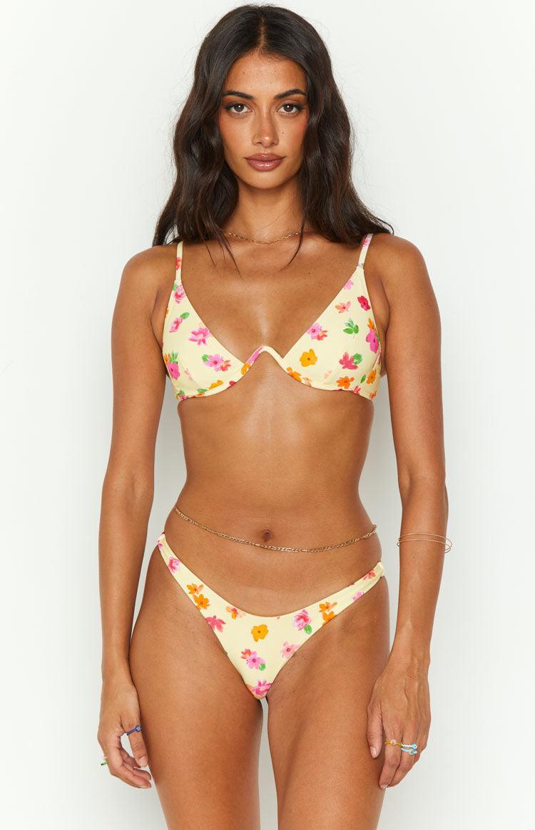 9.0 Swim Bahamas Yellow Floral Bikini Bottoms Product Image