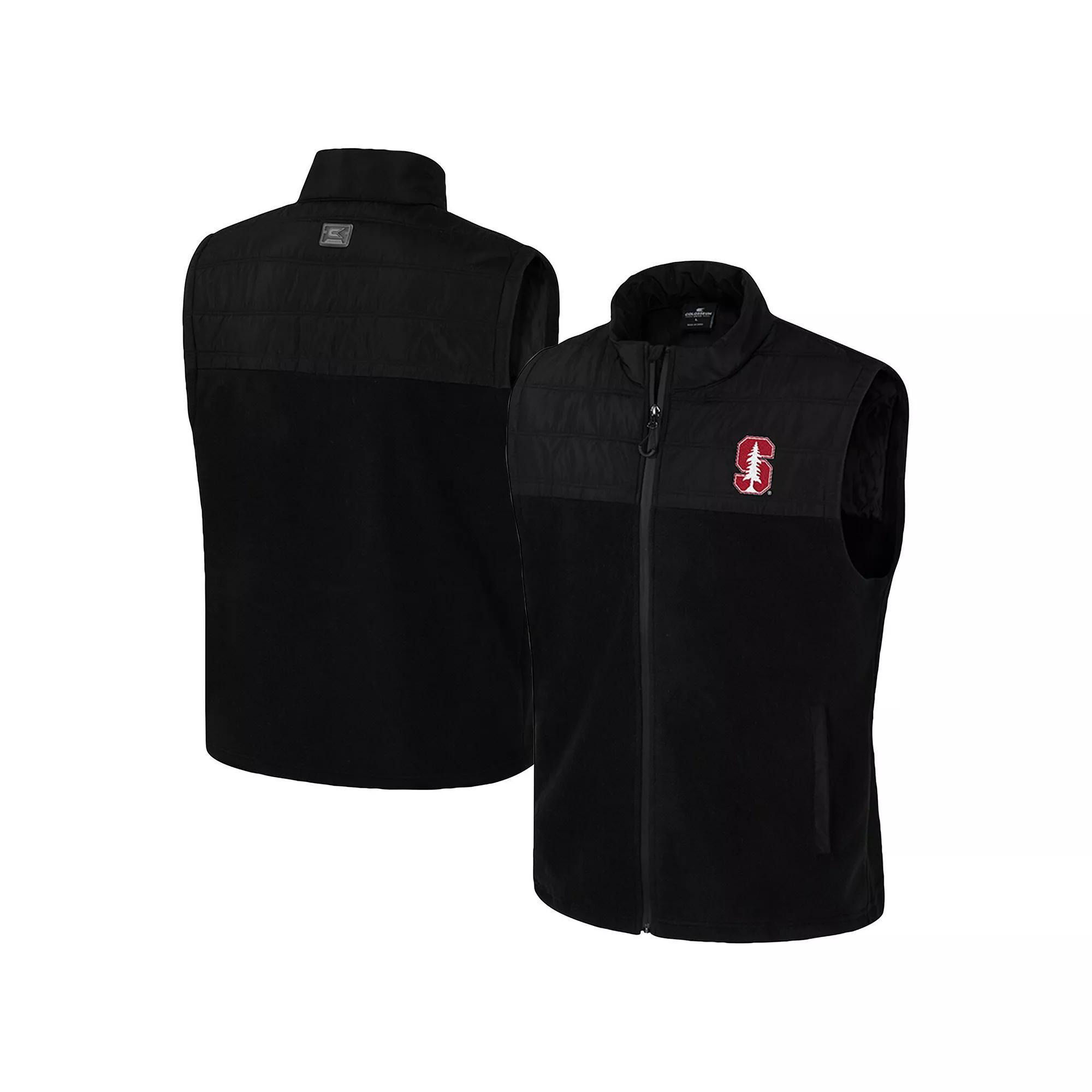 Men's Colosseum  Black Michigan State Spartans Block The Sun Full-Zip Vest, Size: Medium Product Image