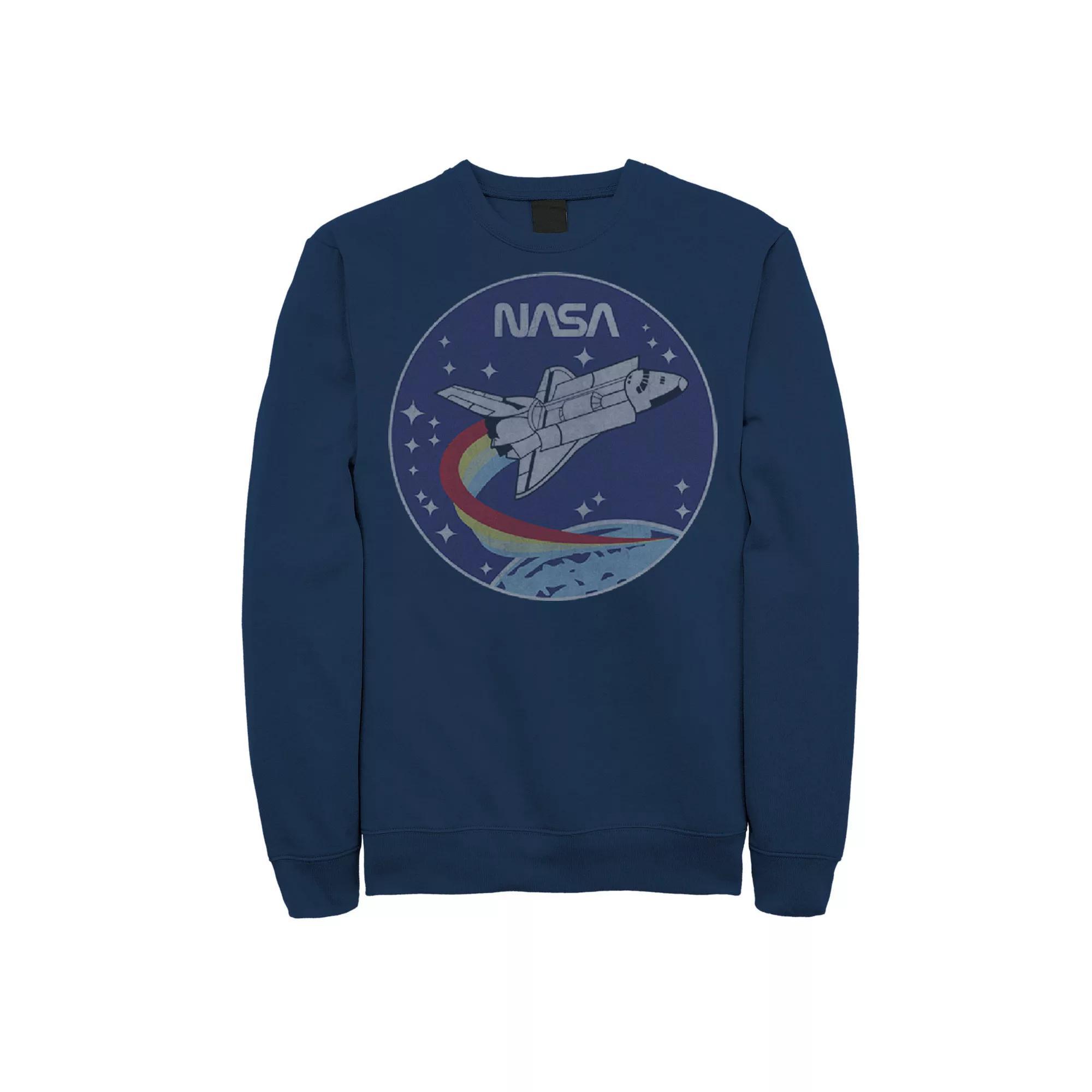 Men's NASA Shuttle Launch Orbit Circle Patch Sweatshirt, Size: 3XL, Black Product Image