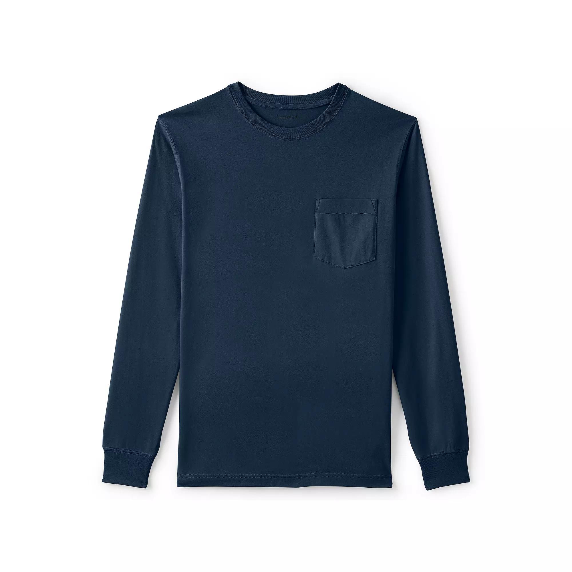 Men's Lands' End Super-T Pocket Tee, Size: Medium, Radiant Blue Product Image