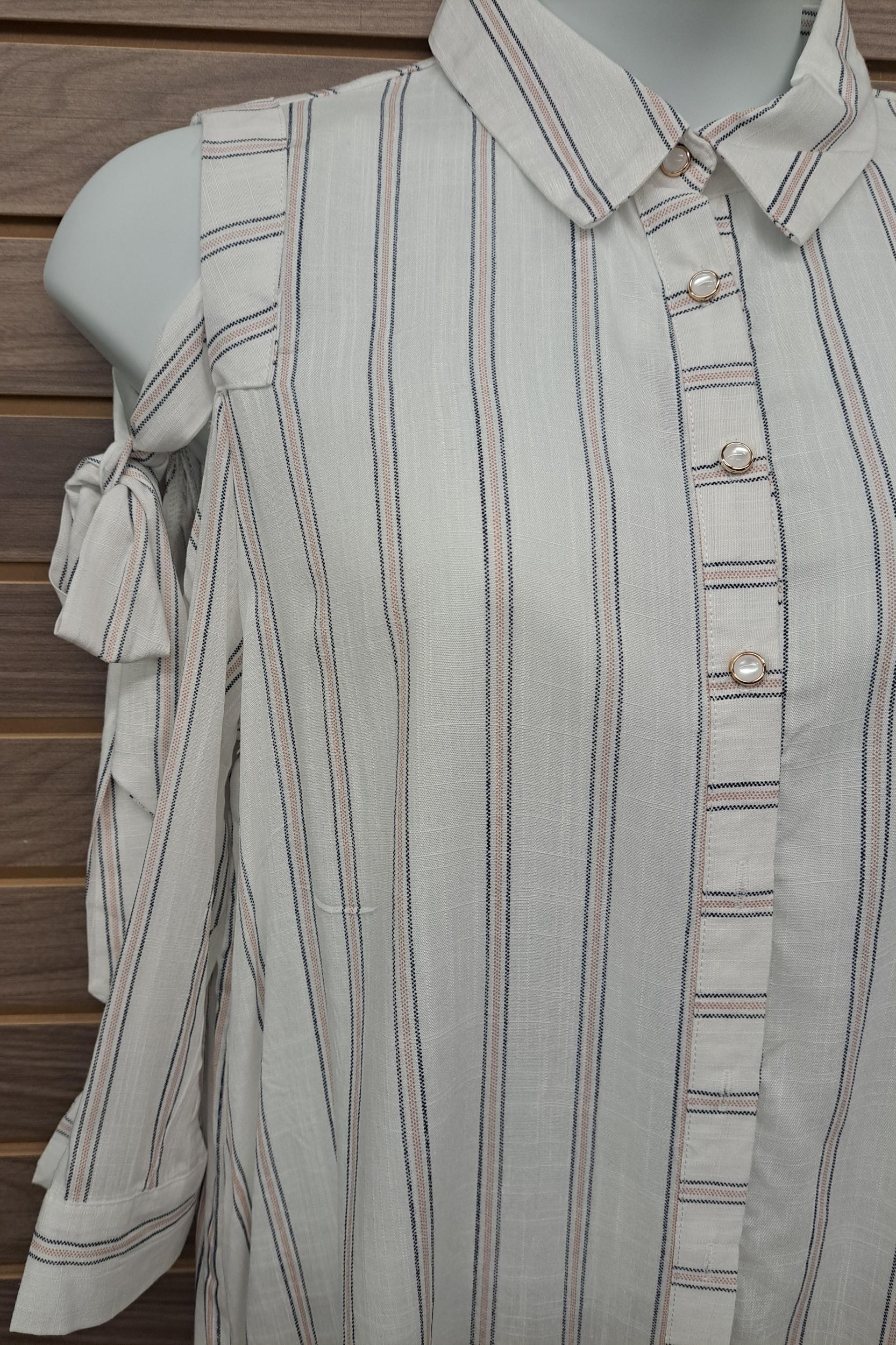 Cold shoulder w/bow tie sleeve Product Image