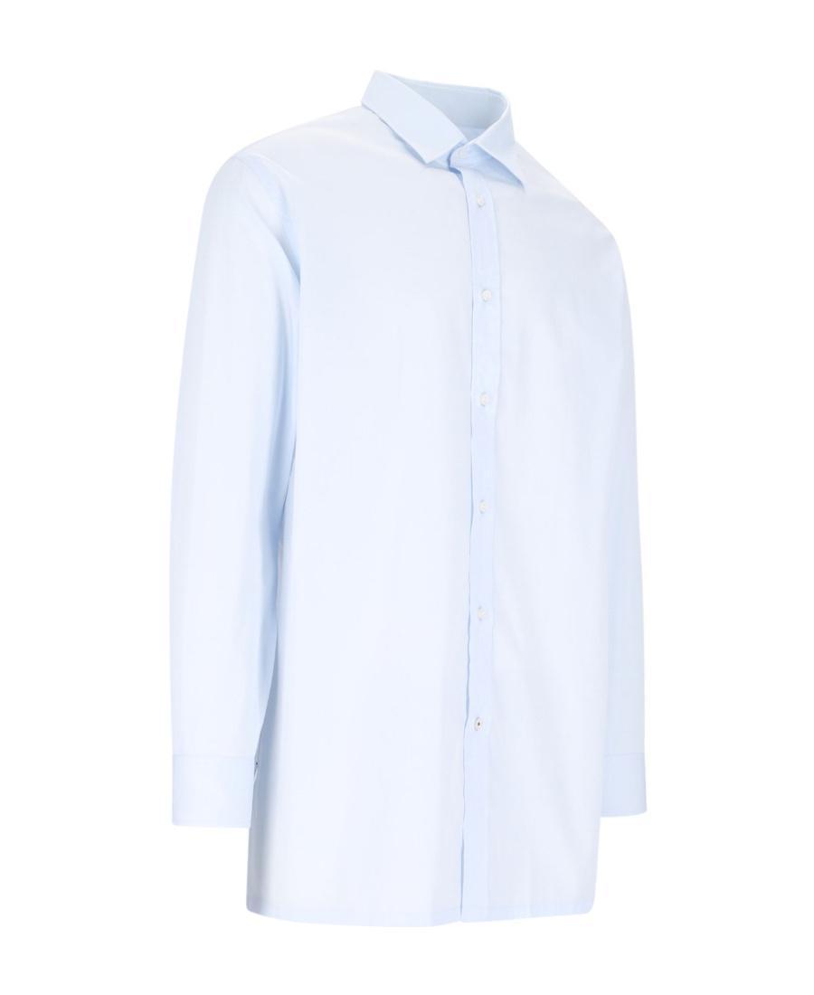 LORO PIANA Long-sleeved Shirt In Blue Product Image