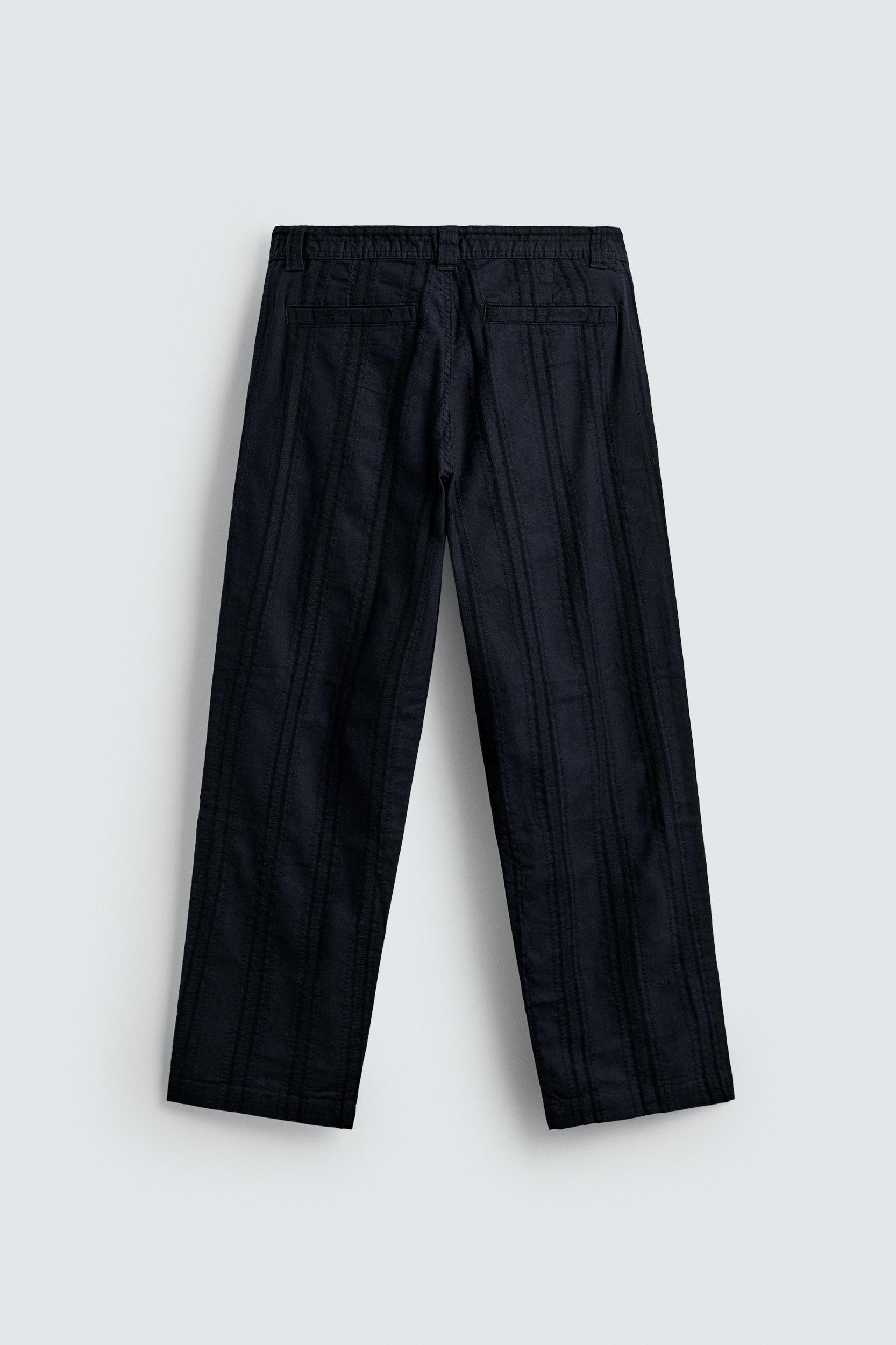 JACQUARD STRIPED PANTS Product Image