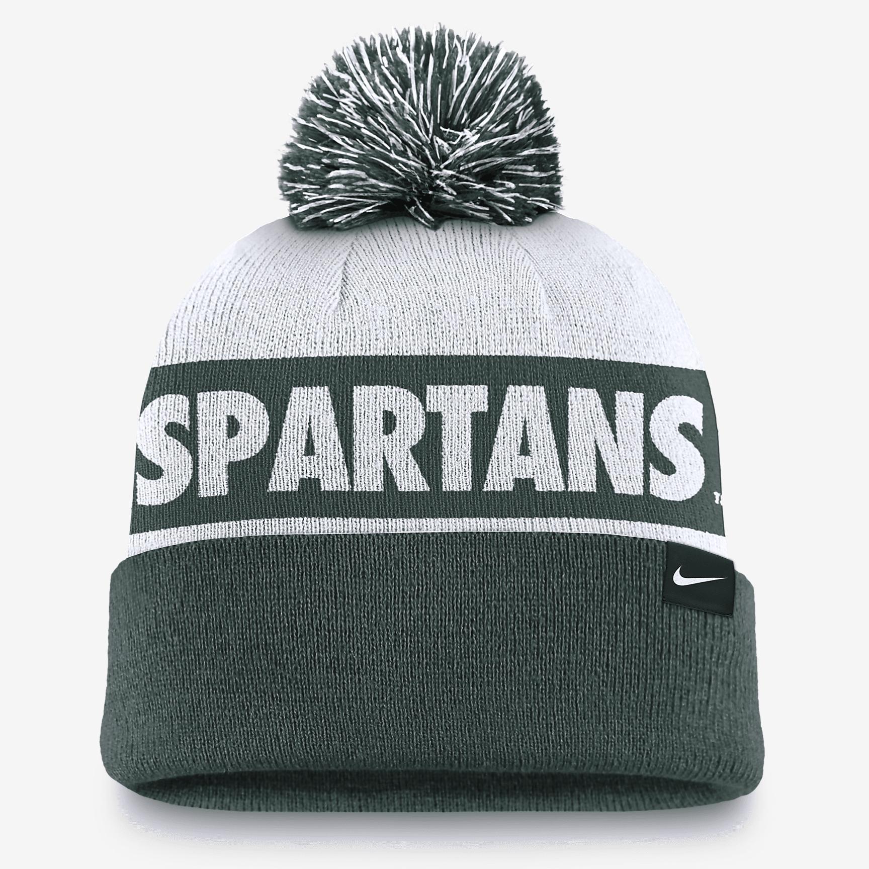 Michigan State Spartans Primetime Peak Men's Nike College Cuffed Pom Beanie Product Image