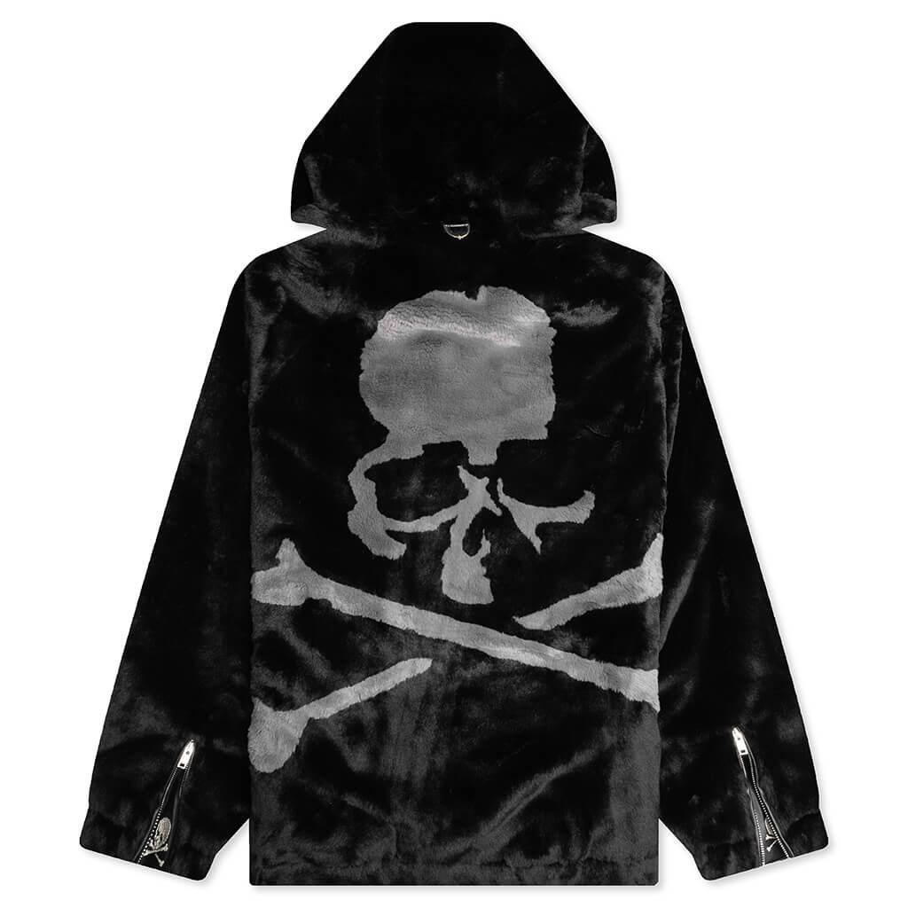 Acrylic Woven Full Zip Jacket - Black Male Product Image