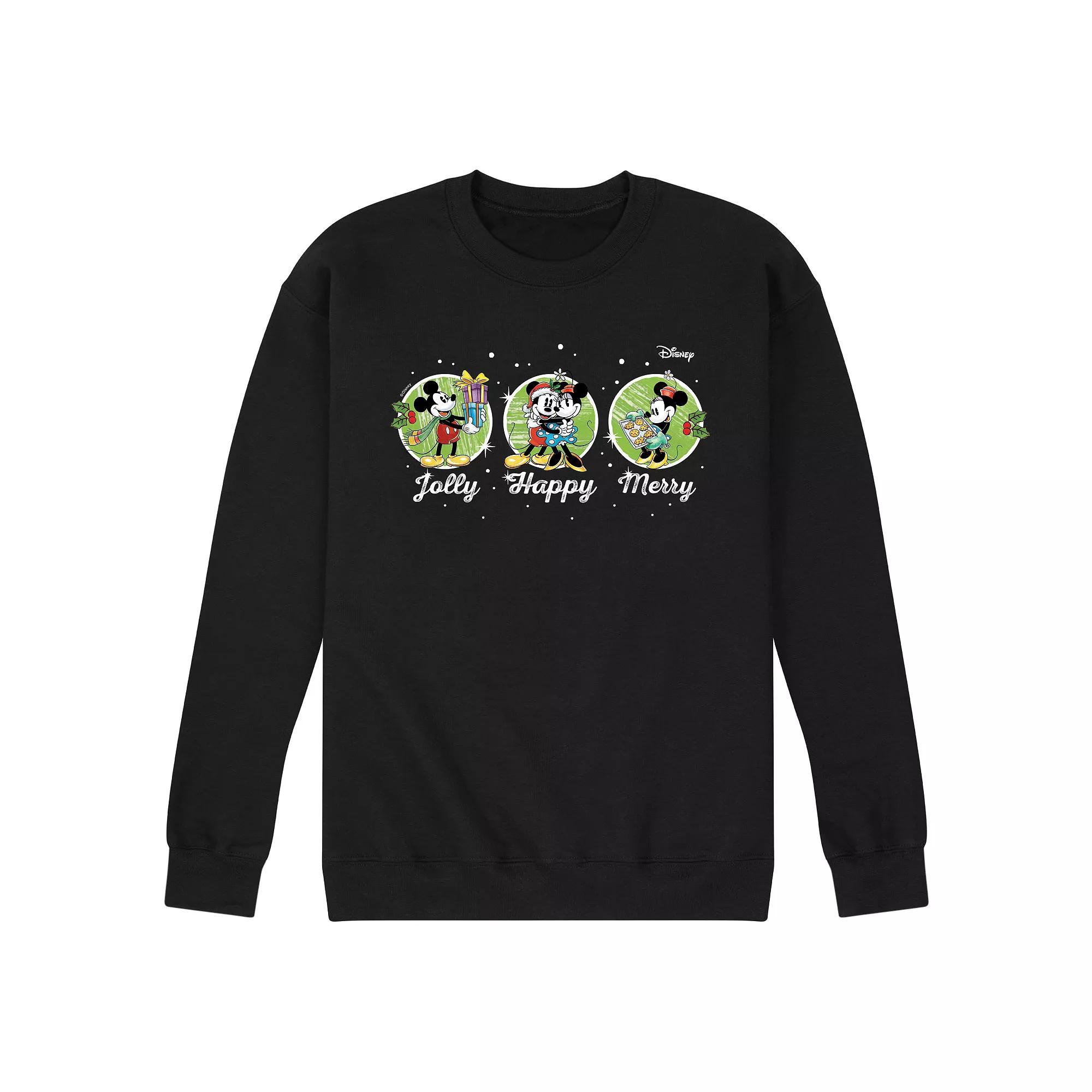 Men's Dog With Retro Mountain Graphic Fleece Sweatshirt, Size: Medium, Black Product Image