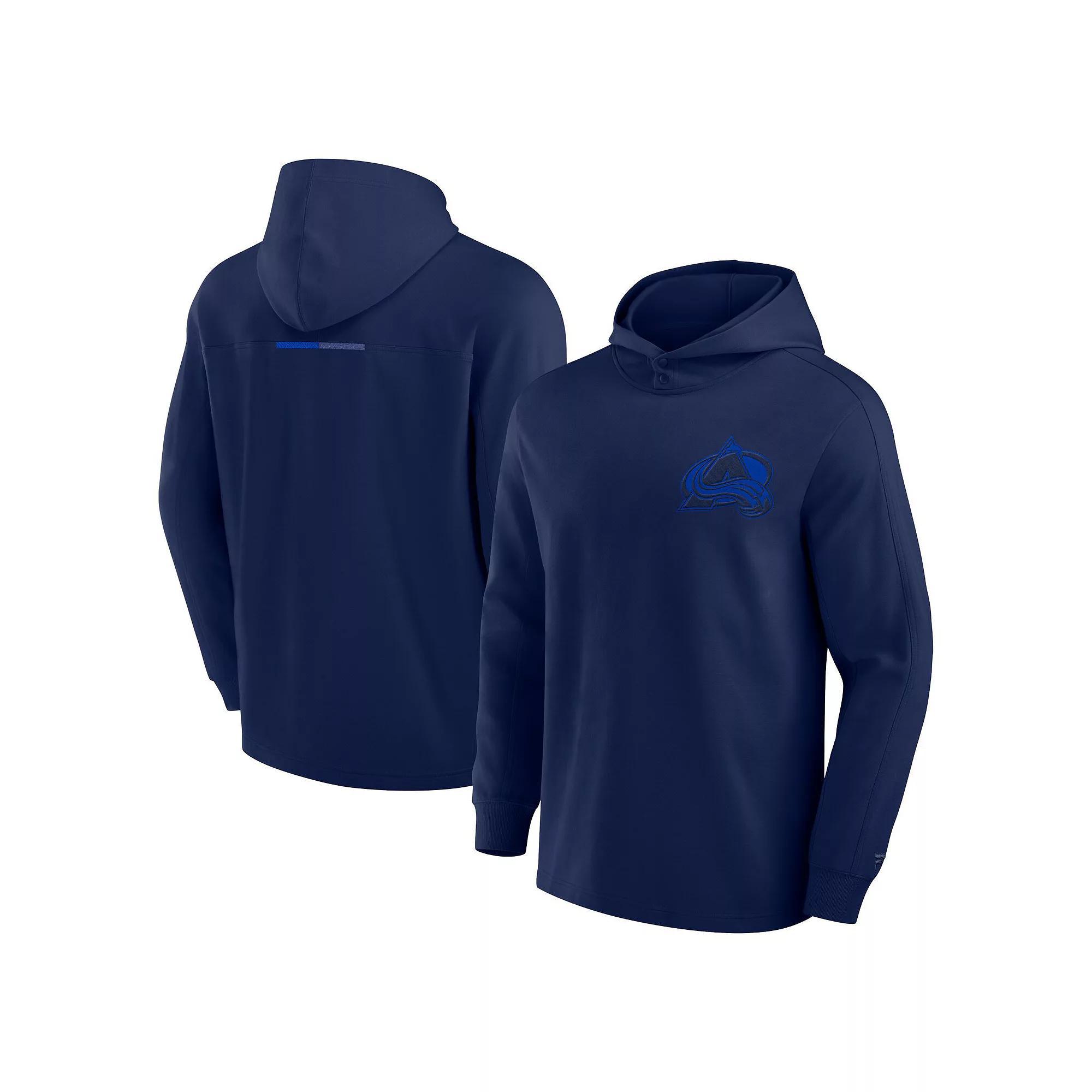 Men's Fanatics Navy Tampa Bay Lightning Elements Lightweight Tri-Blend Fleece Hoodie, Size: Medium, Lgh Blue Product Image