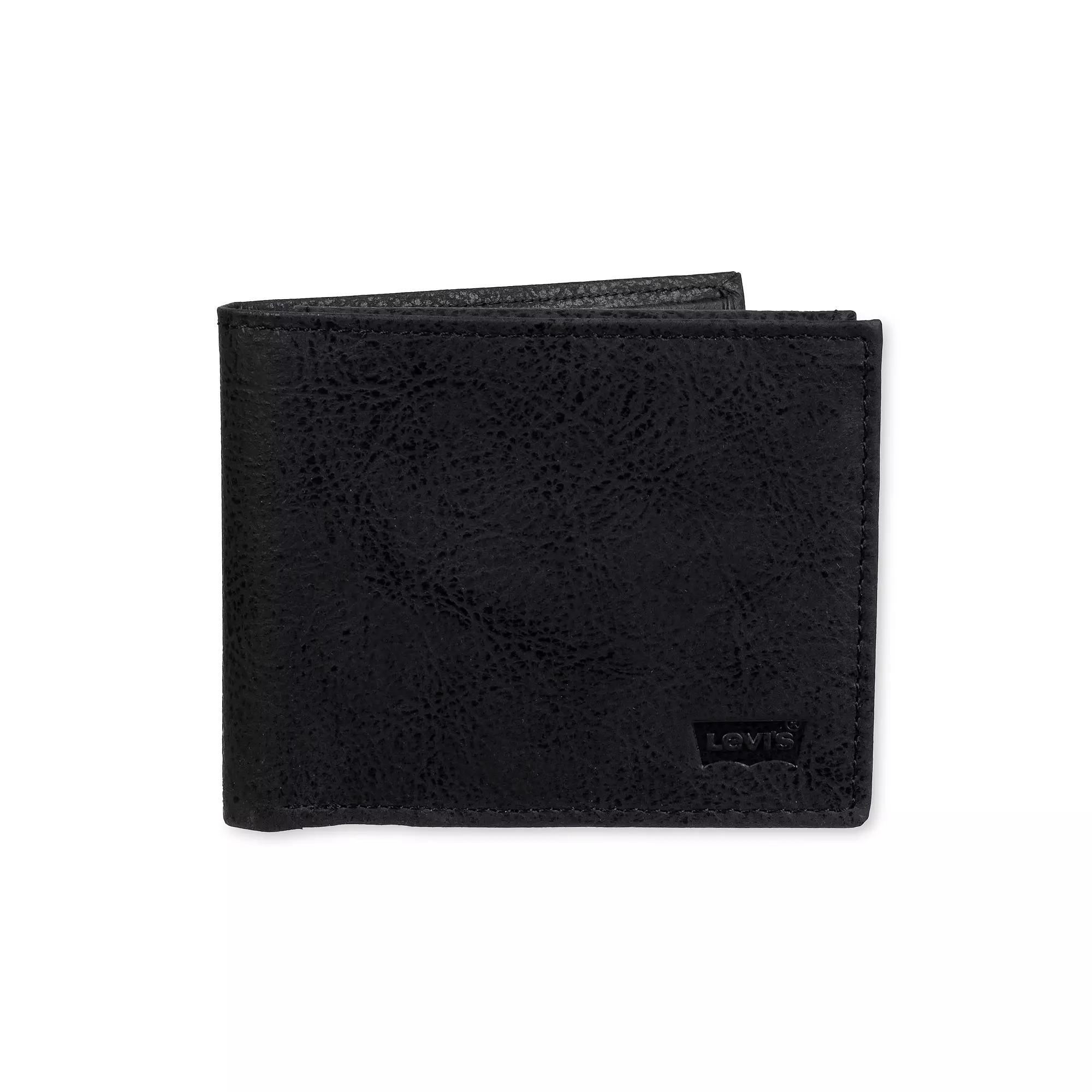 Men's Levi's RFID-Blocking Batwing Logo Passcase Bifold Wallet, Black Product Image