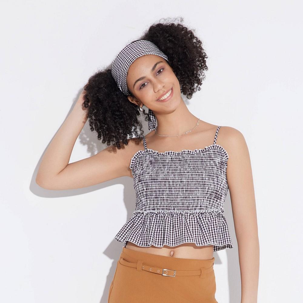 Women's Game Day Smocked Peplum Tank Top - Wild Fable™ Product Image