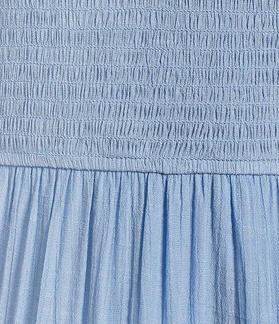 Blu Pepper Short Flutter Sleeve Smocked Tiered Midi Dress Product Image