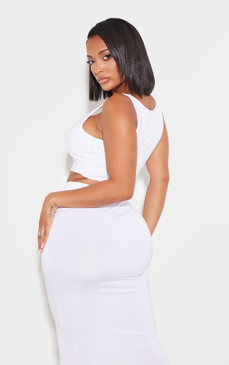 Shape White Slinky Square Neck Crop Top Product Image
